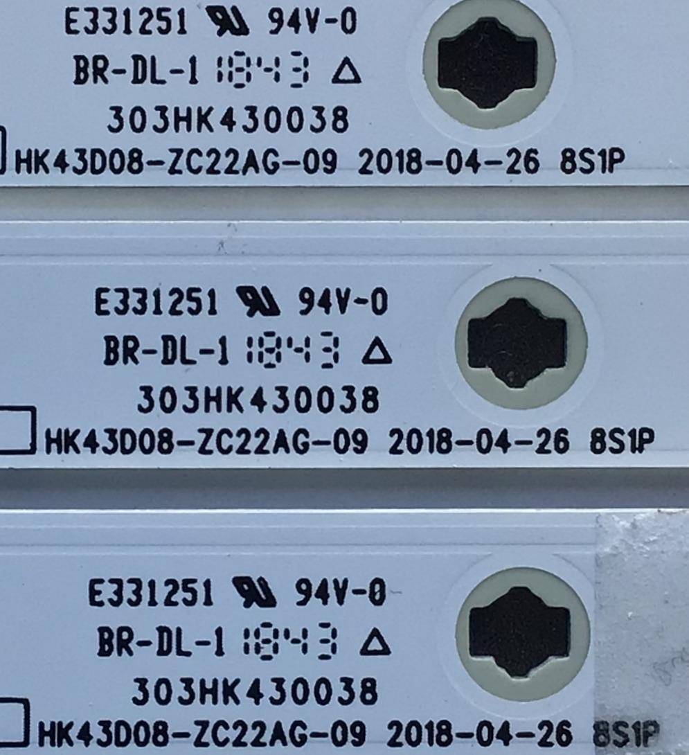 KIT DE LED'S PARA TV POLAROID (3 PIEZAS) / NUMERO DE PARTE 303HK430038 / HK43D08-ZC22AG-09 / BMTC/HK430M05 / E331251 / 2010048103-2 / 181107A8 / 230101009760 / PANEL PT430CT01 / MODELO PTV4317ILED - Imagen 4