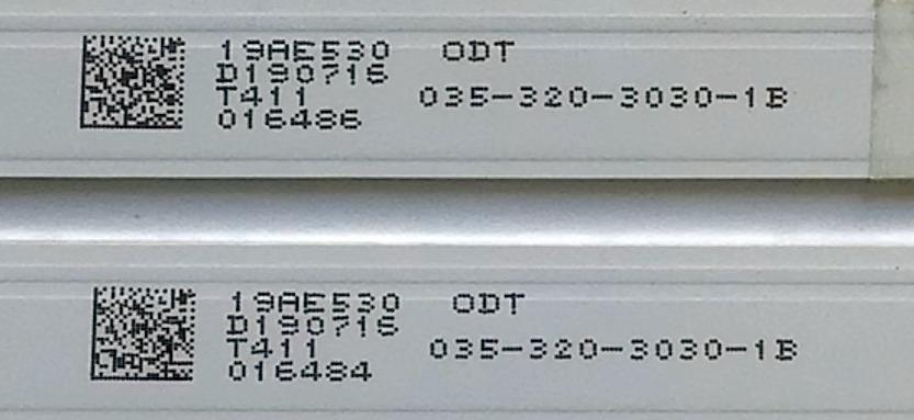 KIT DE LED'S PARA TV (2 PIEZAS) / NUMERO DE PARTE  JL.32051330-140BS-M / JL.32051330-140BS-M_V01 / 035-320-3030-1B / 035-320-3030-1B / D190716 / PANEL CV320H1-F01 / MODELO 32" - Imagen 2