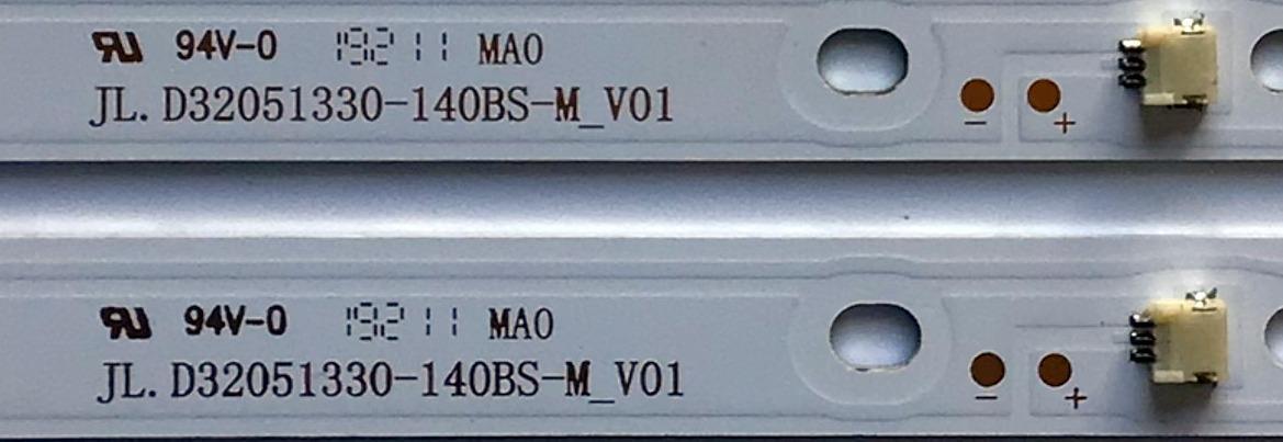 KIT DE LED'S PARA TV (2 PIEZAS) / NUMERO DE PARTE  JL.32051330-140BS-M / JL.32051330-140BS-M_V01 / 035-320-3030-1B / 035-320-3030-1B / D190716 / PANEL CV320H1-F01 / MODELO 32" - Imagen 3