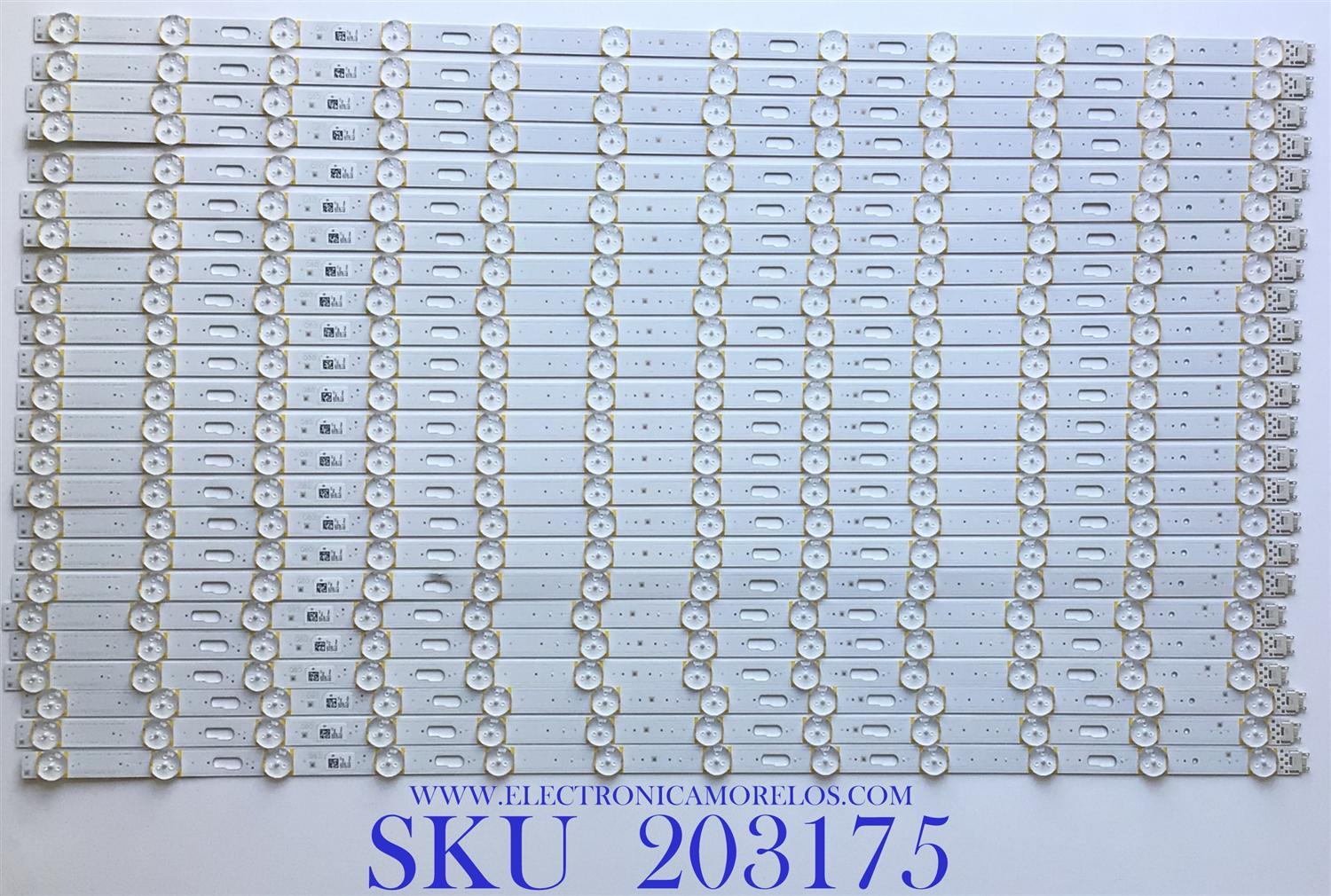 KIT DE LED'S PARA TV SAMSUNG (24 PIEZAS) / NUMERO DE PARTE BN96-50375A / L1_Q80T_FAM_S3(4)_R1.0_TAB_100 / LM41-00967A / V0Q8-650SM-R0 / PANEL CY-TT065FMLV4H / MODELOS QN65Q80TAFXZA FB04 / AB03 / QN65Q8DTAFXZA AB02 / FB03