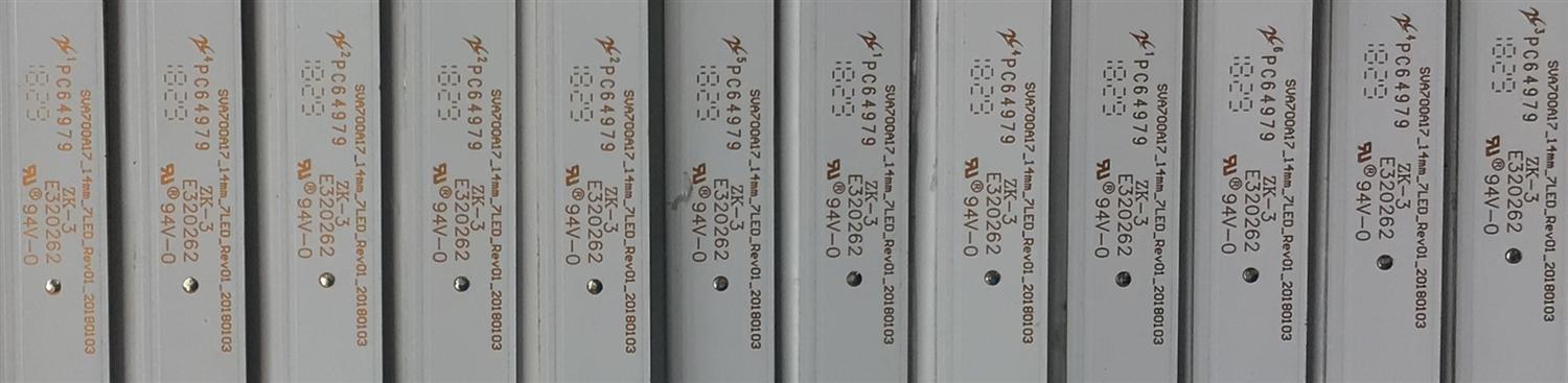 KIT DE LED'S PARA TV SONY (15 PIEZAS) / NUMERO DE PARTE SVA700A17 / SVA700A17_14MM_7LED_REV01_20180103 / PC64979 / PC64979B / SVA700A17 14MM 7LED REV02 180227 / E320262 / PANEL YD8S010CNX01 / MODELO  XBR-70X830F - Imagen 4