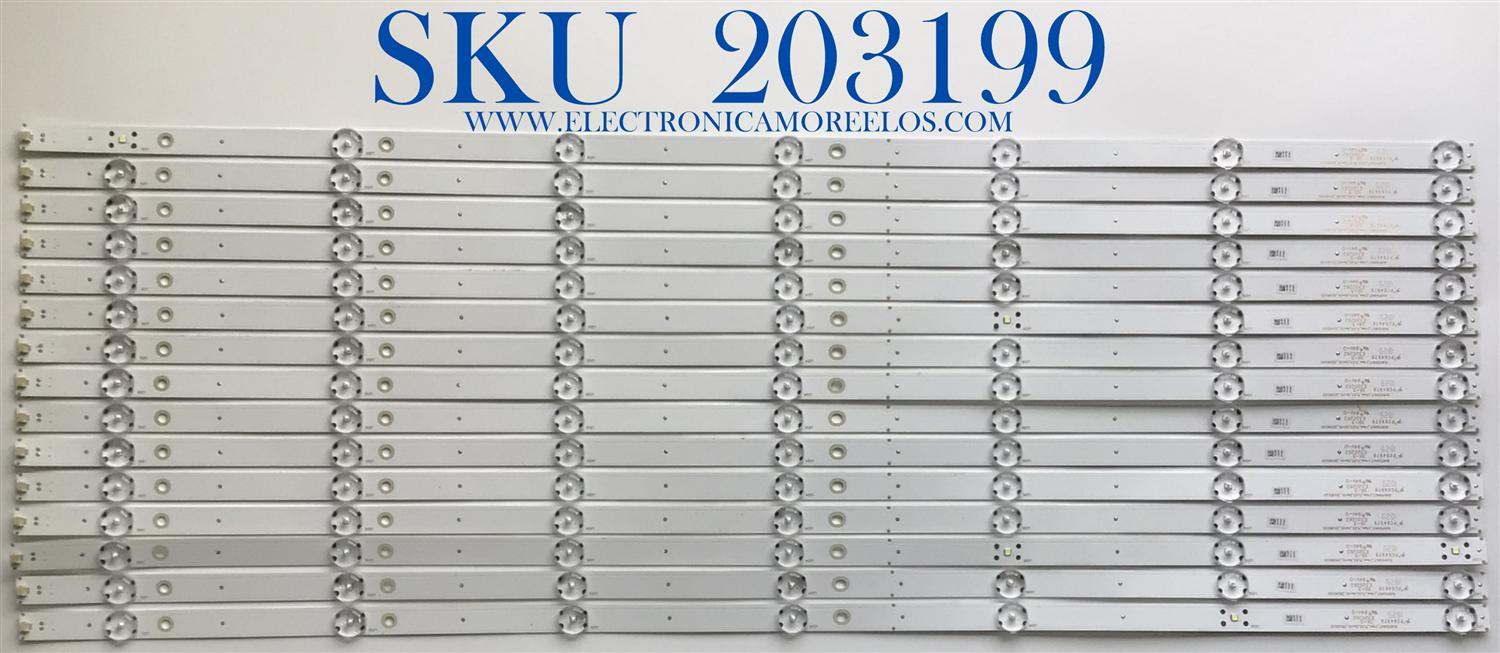 KIT DE LED'S PARA TV SONY (15 PIEZAS) / NUMERO DE PARTE SVA700A17 / SVA700A17_14MM_7LED_REV01_20180103 / PC64979 / PC64979B / SVA700A17 14MM 7LED REV02 180227 / E320262 / PANEL YD8S010CNX01 / MODELO  XBR-70X830F