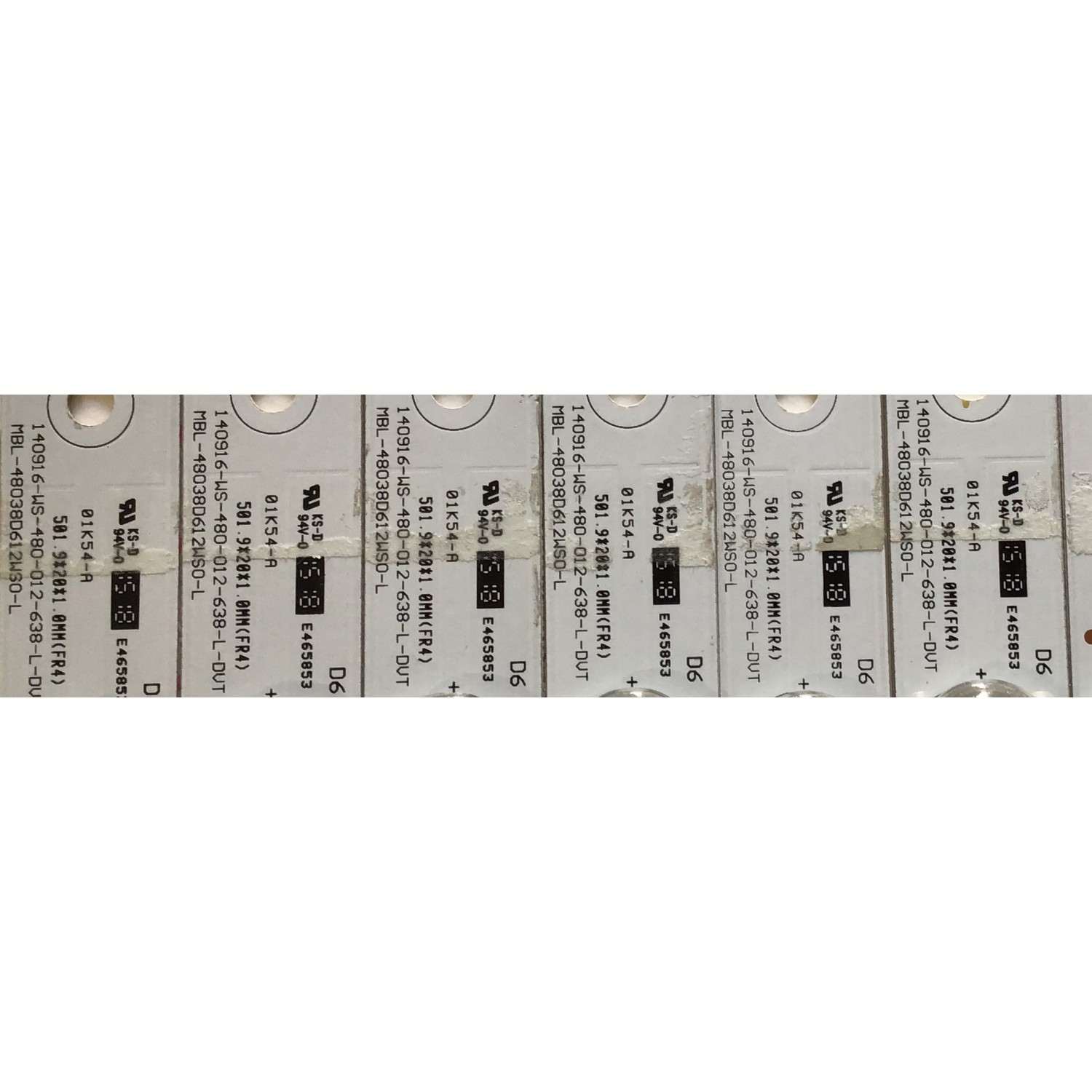 KIT DE LEDS PARA TV VIZIO ((12 PIEZAS)) / 140916-WS-480-012-638-L-DVT / MBL-48038D612WS0-L / 14019 / 48038D612WS0 / PANEL LSC480HN05-B01 / MODELO E48-C2 LWZQSGAR - Imagen 2