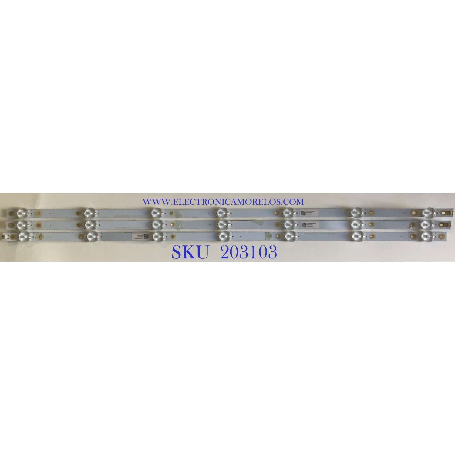 KIT DE LEDS PARA TV INSIGNIA / ((3 PIEZAS)) / 210BZ07D0B33MDC00L / TT3210A V0_00 / 18465000493 / 3D533000005E / PANEL TPT3156B5-1A058.L / MODELO NS-32DF310NA19