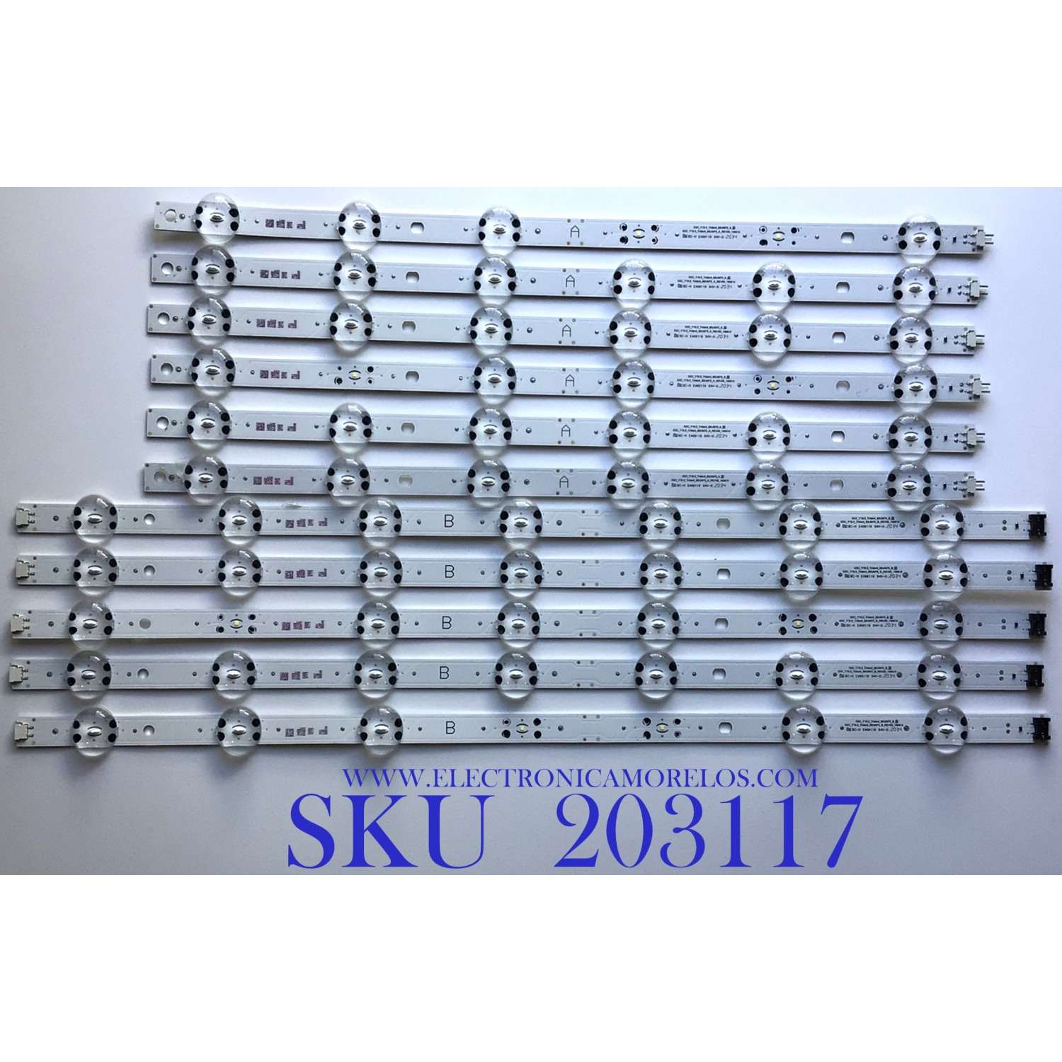 KIT DE LED'S PARA TV VIZIO (5 PIEZAS) / NUMERO DE PARTE LBM550M0901-SE-1 / 210BZ09D0B33LBMC5E / LBM550M0901-SE-1(HF)(0) / PANEL / TPT550U1-QVN05.U REV:S57B1AL / MODELOS V555-G1 / V555-H11 / V555-G1 LTCWYIMV / V555-G1 LTCWYINW / V555-H11 LTCWZHLW