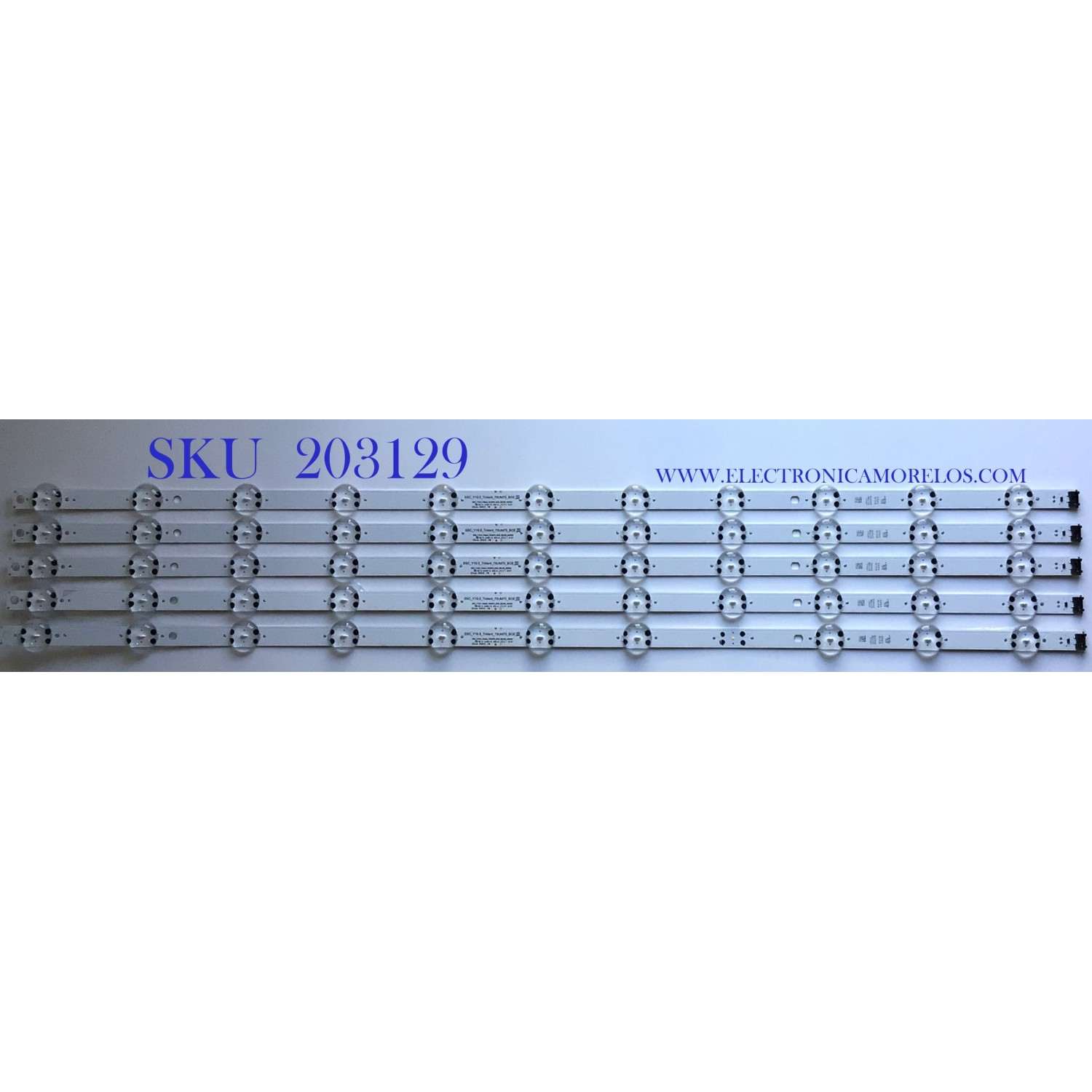 KIT DE LED'S PARA TV LG ((5 PIEZAS)) / NUMERO DE PARTE EAV64993201 / SSC_Y19.5_Trident_75UM75_BOE_S / SSC_Y19.5_Trident_75UM75_BOE_REV00_200520 / SSC_Y19.5_TRIDENT_75UM77 / MODELOS 75UN7370 / 75UN8570 / 75UN7070 / 75UN6970PUD / 75UN6950ZUD / 75UP7070PUD
