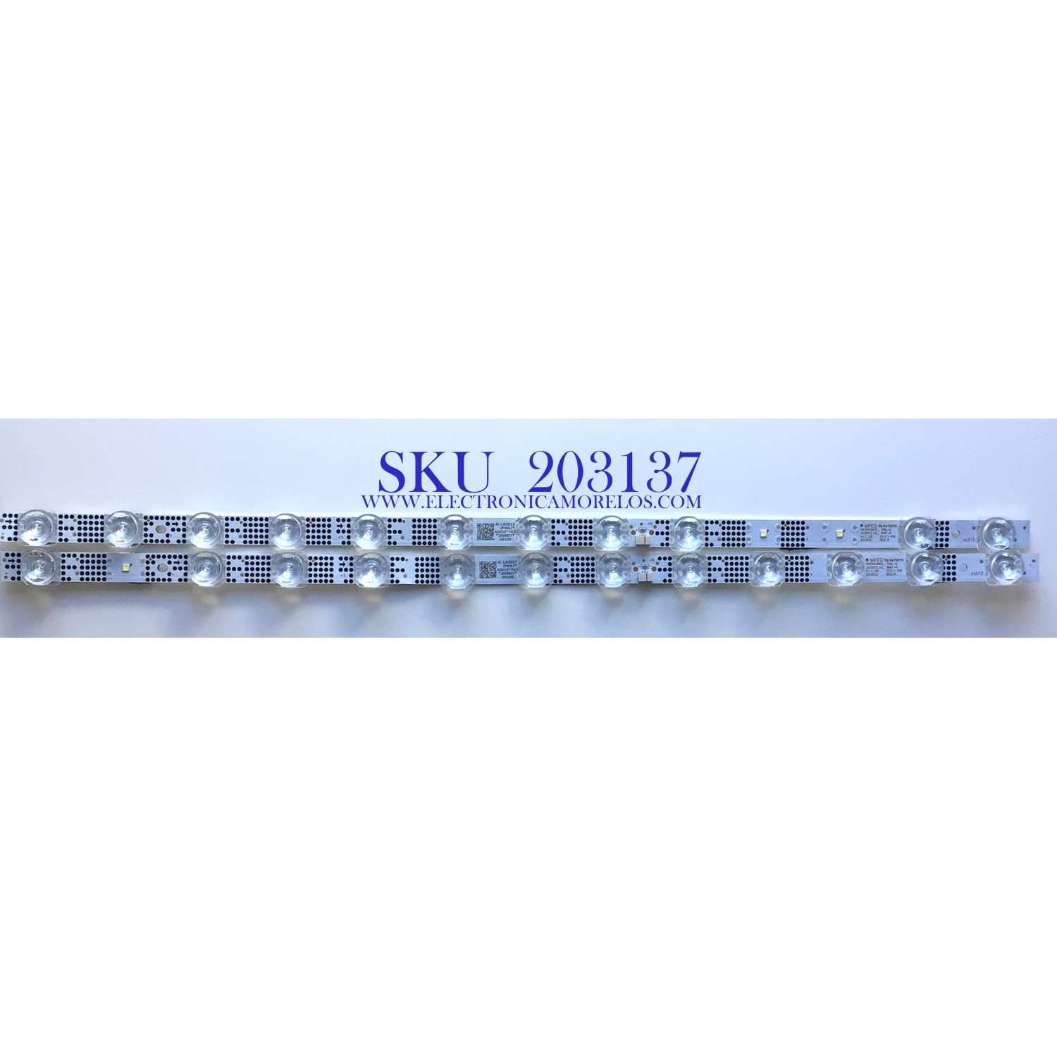 KIT DE LEDS PARA TV TCL ORIGINAL 2 PIEZAS / NUMERO DE PARTE GIC50LB45 / GIC50LB45_3030F2.1D_V1.1_200612 / 4C-LB5013-ZM06J / PANEL LVU500NDEL / MODELO 50S434 / 50S433
