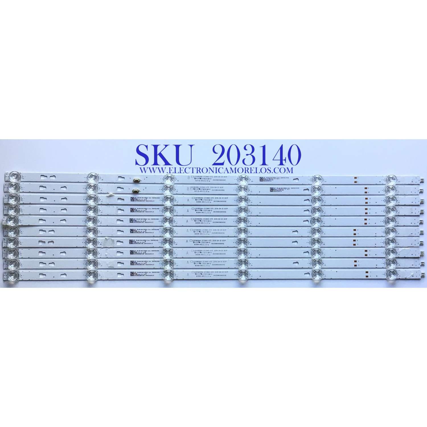 KIT DE LEDS PARA TV JVC ORIGINAL 10 PIEZAS / NUMERO DE PARTE LED58D06A / LED58D06B / LED58D06A-ZC29AG-07E / LED58D06B-ZC29AG-07E / 30358006005E / 30358006006E / PANEL CC580PV7D / CC580PV4D VER.03 / MODELO LT-58MAW595  AAP / WR58UX4019