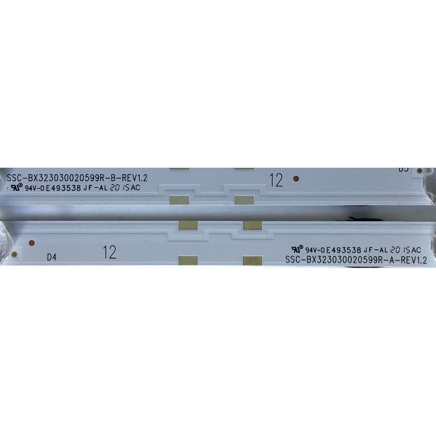 KIT DE LED'S PARA TV INSIGNIA (2 PIEZAS) / BX323030020599R / SSC-BX323030020599R-A-REV1.2 / SSC-BX323030020599R-B-REV1.2 / E 493538 / 09810104DC01 / 54M03J54505CA704PBX / 54M03J54505CA704PBX / PE5P-553J-2-7 / PANEL HV320WH8-F55 / MODELO NS-320310NA21 - Imagen 3