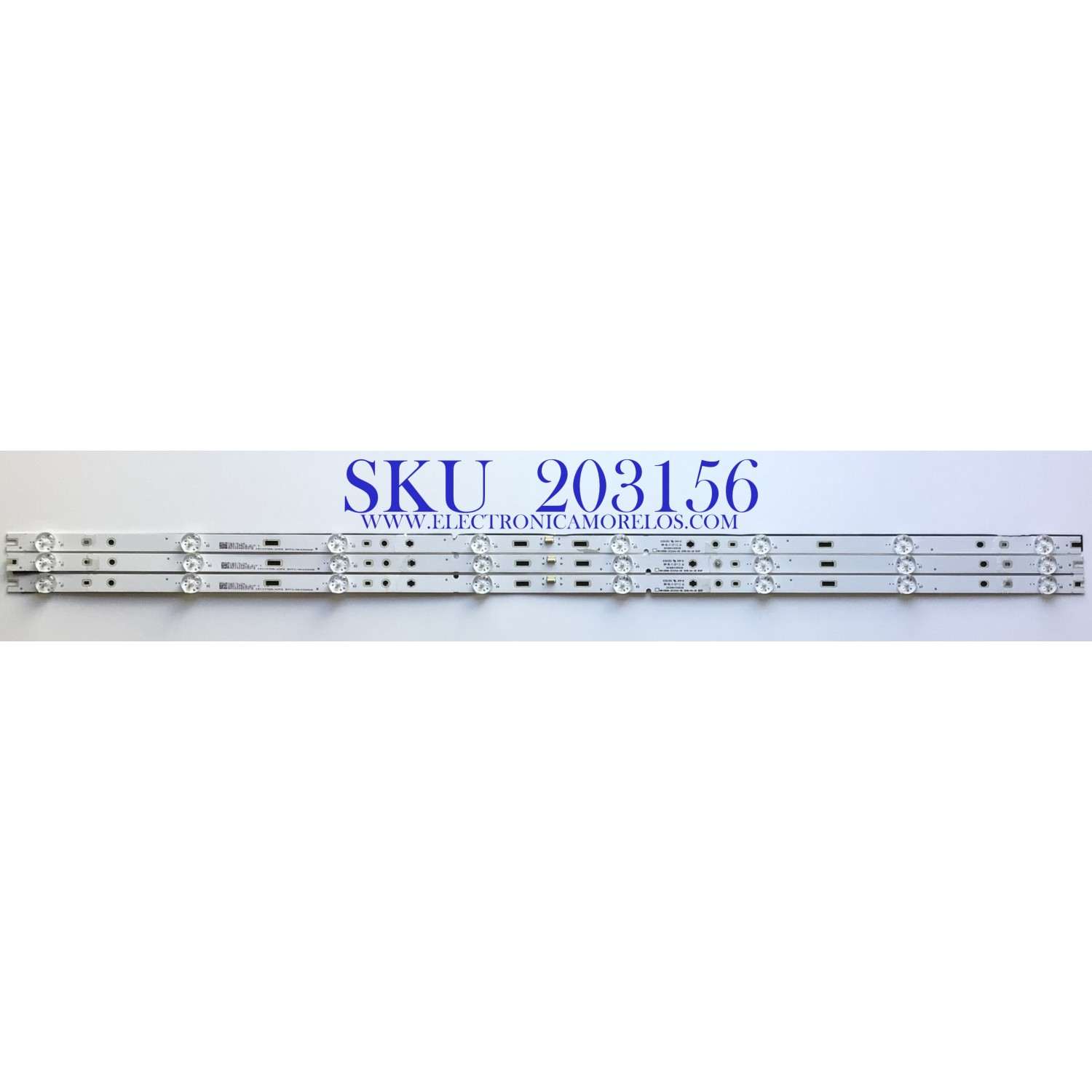 KIT DE LED'S PARA TV POLAROID (3 PIEZAS) / NUMERO DE PARTE 303HK430038 / HK43D08-ZC22AG-09 / BMTC/HK430M05 / E331251 / 2010048103-2 / 181107A8 / 230101009760 / PANEL PT430CT01 / MODELO PTV4317ILED