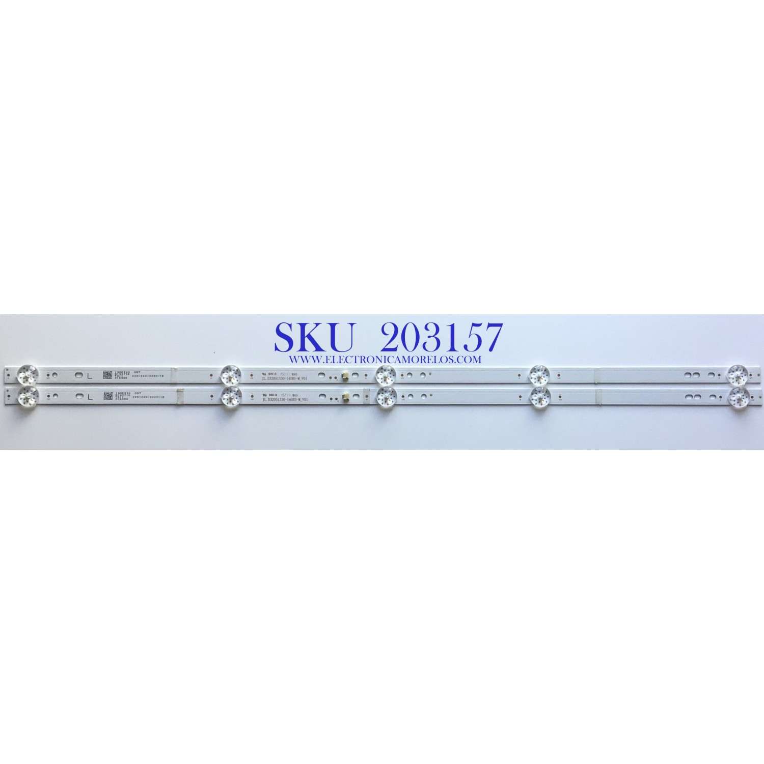 KIT DE LED'S PARA TV (2 PIEZAS) / NUMERO DE PARTE  JL.32051330-140BS-M / JL.32051330-140BS-M_V01 / 035-320-3030-1B / 035-320-3030-1B / D190716 / PANEL CV320H1-F01 / MODELO 32"