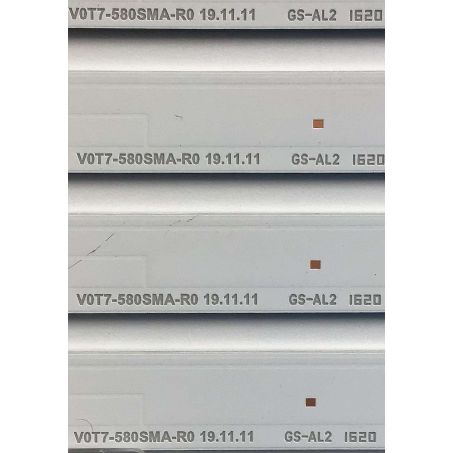 KIT DE LEDS ORIGINAL PARA TV SAMSUNG 8 PIEZAS / NUMERO DE PARTE BN96-50458A / BN96-50459A / V0T7-580SMA-R0 / V0T7-580SMB-R0 / GS-AL2 / PANEL'S CY-BT058HGCV1H / CY-BT058HGPV1H / MODELOS UN58TU700D / UN58TU7000 / UN58TU700DFXZA / UN58TU7000FXZA XC04 - Imagen 6