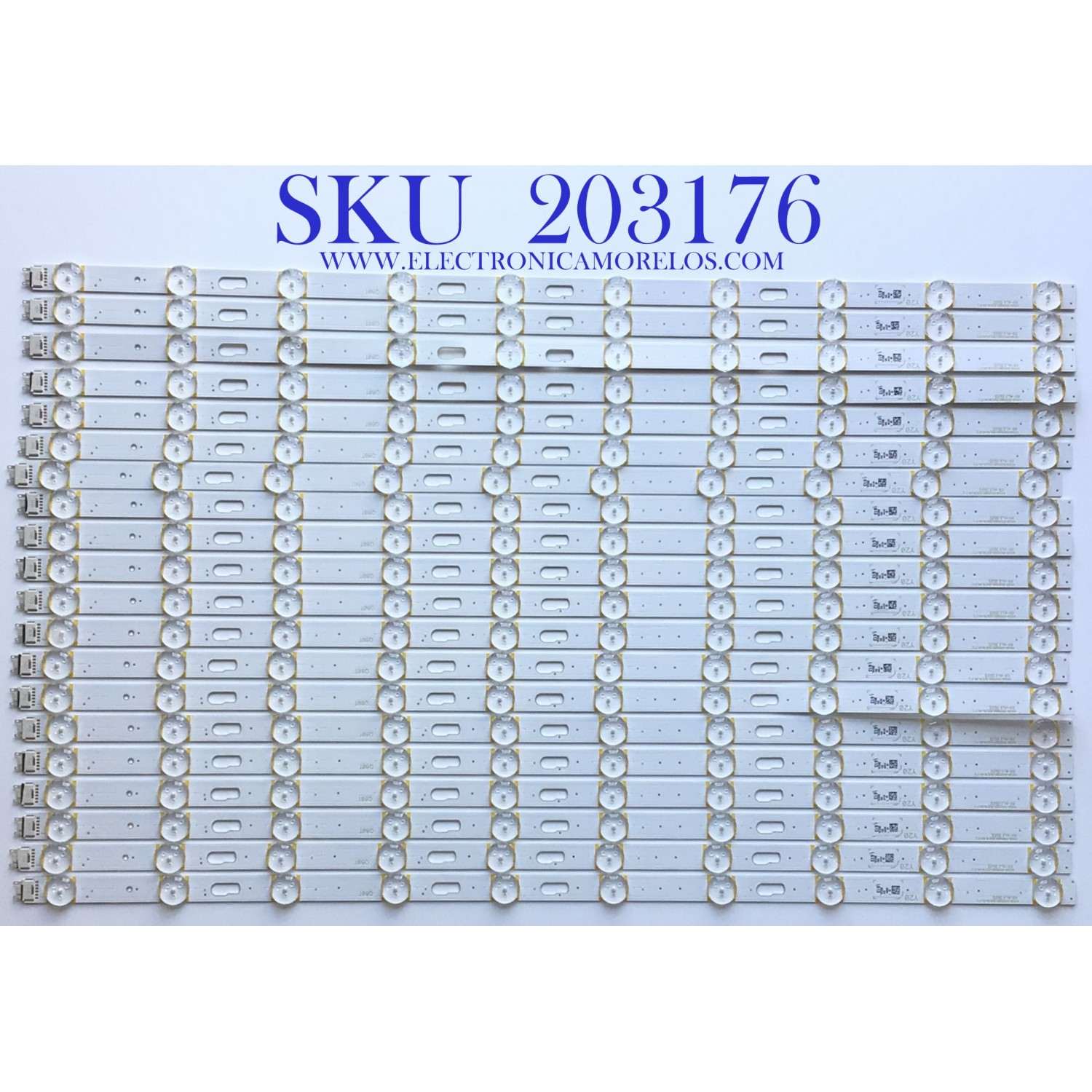 KIT DE LED'S PARA TV SAMSUNG (20 PIEZAS) / NUMERO DE PARTE BN96-50371A / 50371A / V0Q8-550SM0-R0 / GS-AL2 / PANEL CY-TT055FMLV4H / MODELOS QN55Q80TAFXZA / QN55Q80TAFXZA FA03 / AC02 / QN55Q8DTAFXZA FA03 / AC02