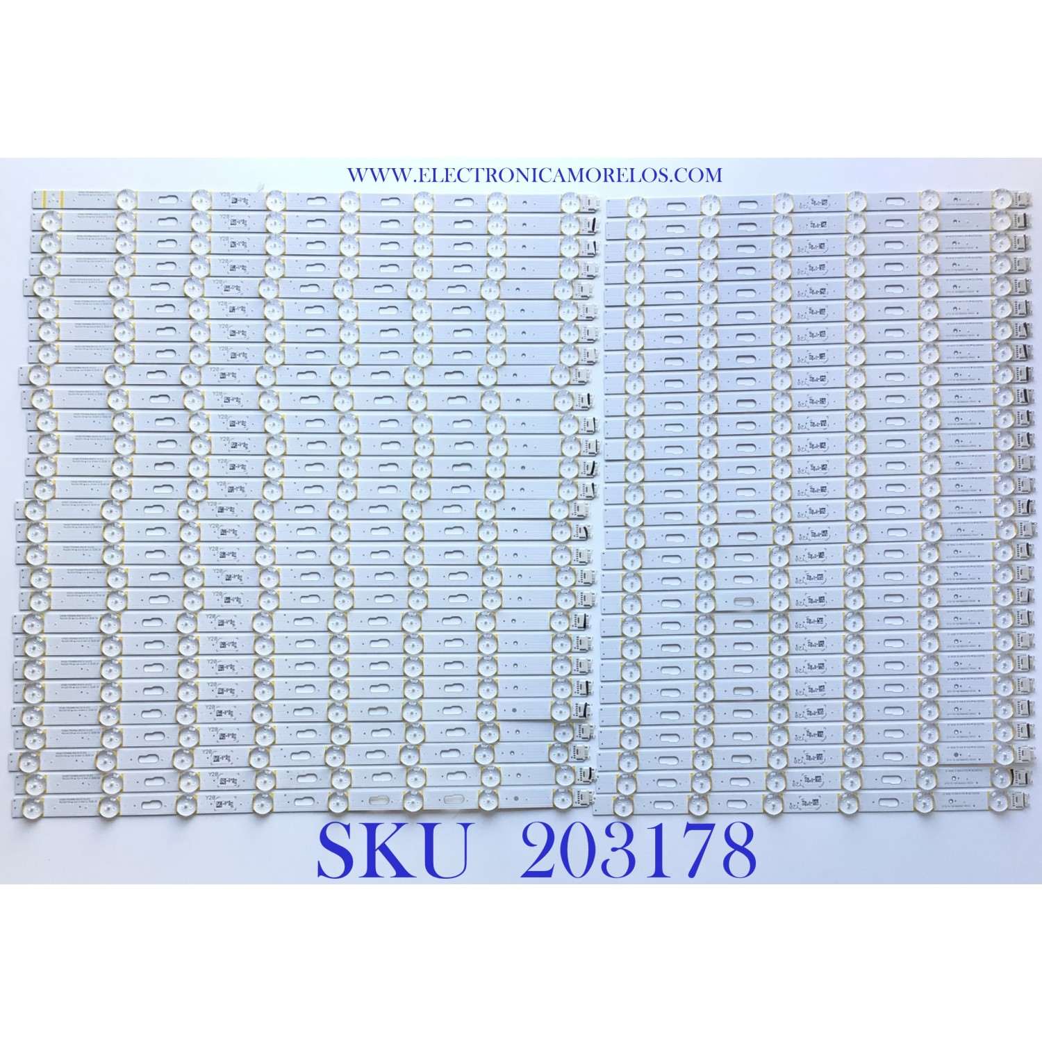KIT DE LED'S PARA TV SAMSUNG (56 PIEZAS) / NUMERO DE PARTE BN96-50372A / BN96-50373A / LM41-00969A / LM41-00968A / V0Q8-750MA-R0 / V0Q8-750MB-R0 / L1_Q80T_G5_FAM_M6(1)_R1.0_TBM_100 / L1_Q80T_G5_FAM_LR7(1)_R1.0_TBM_100 / PANEL CY-TT075FMLV4H / MODELO QN75