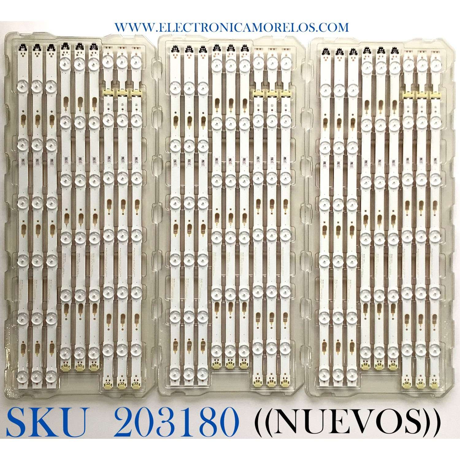 KIT DE LEDS PARA TV SAMSUNG NUEVOS / 27 PZ ORIGINAL / BN96-34763A / BN96-34764A / BN96-34765A / 34763A / 34764A / LM41-00121J  / PANEL CY-GJ075HGLVBH / MODELO UN75JU641DFXZA