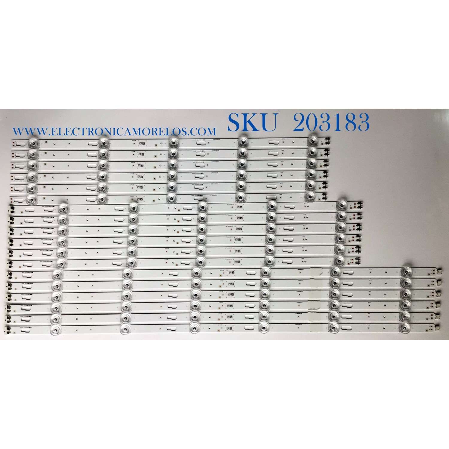 KIT DE LED'S PARA TV SAMSUNG ((18 PIEZAS)) / NUMERO DE PARTE 51025A / 51026A / 51027A / 85R00 / 85LR00 / 85MR00 / SVC850A06_L / SVC850A06_R / SVC850A06_M / MODELOS UN85TU80 / UN85TU70 / UN85CU7000B / UN85CU7000D / UN85CU7000 / UN85TU690 / BE85C-H / LH85