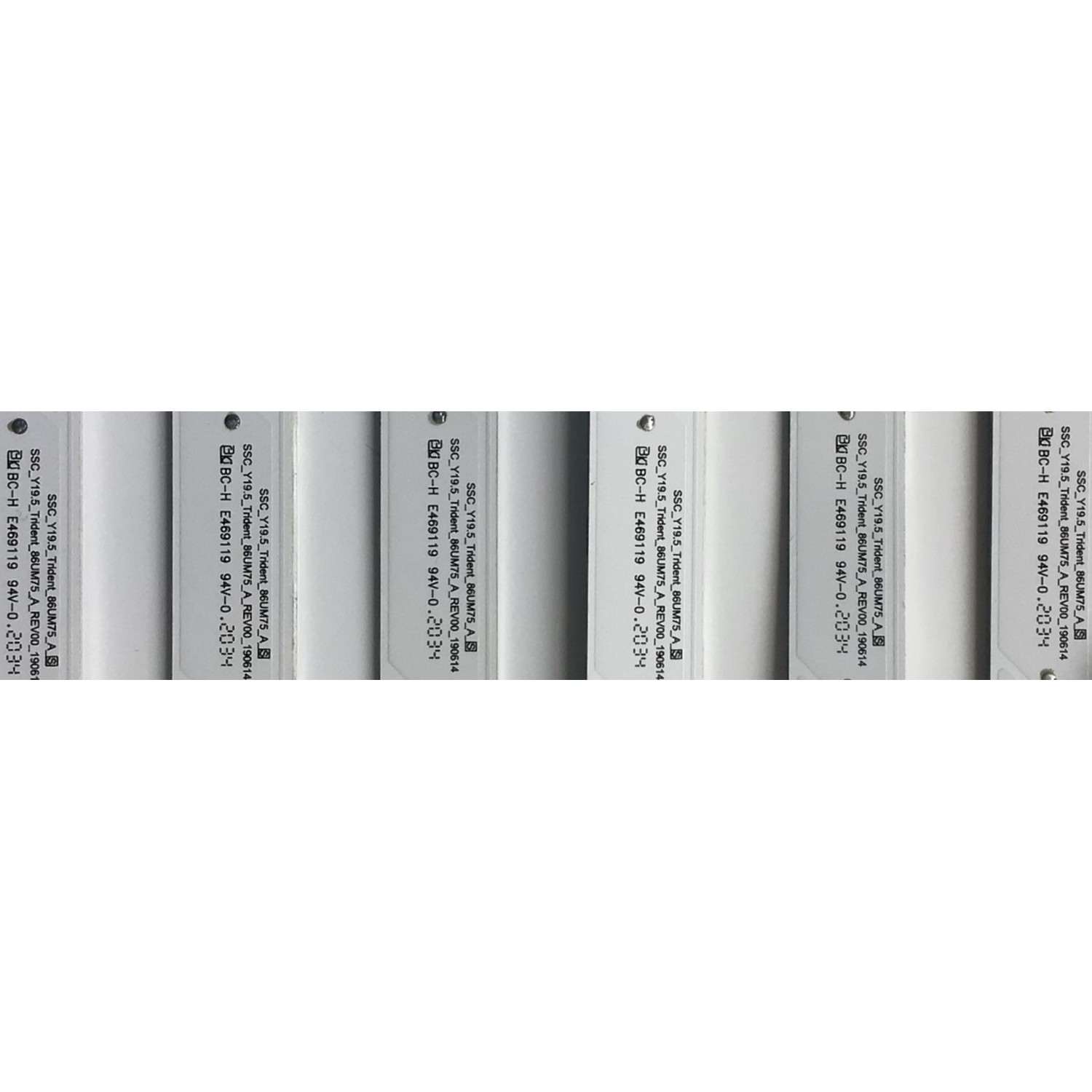 KIT DE LED'S PARA TV LG (12 PIEZAS) / EAV64774901 / EAV64775001 / SSC_Y19.5_Trident_86UM75_A_S / SSC_Y19.5_Trident_86UM75_A_REV00_190614 / SSC_Y19.5_Trident_86UM75_B_S / SSC_Y19.5_Trident_86UM75_B_REV00_190614 / PANEL NC860DQF / MODELO 86UN8570PUC - Imagen 5