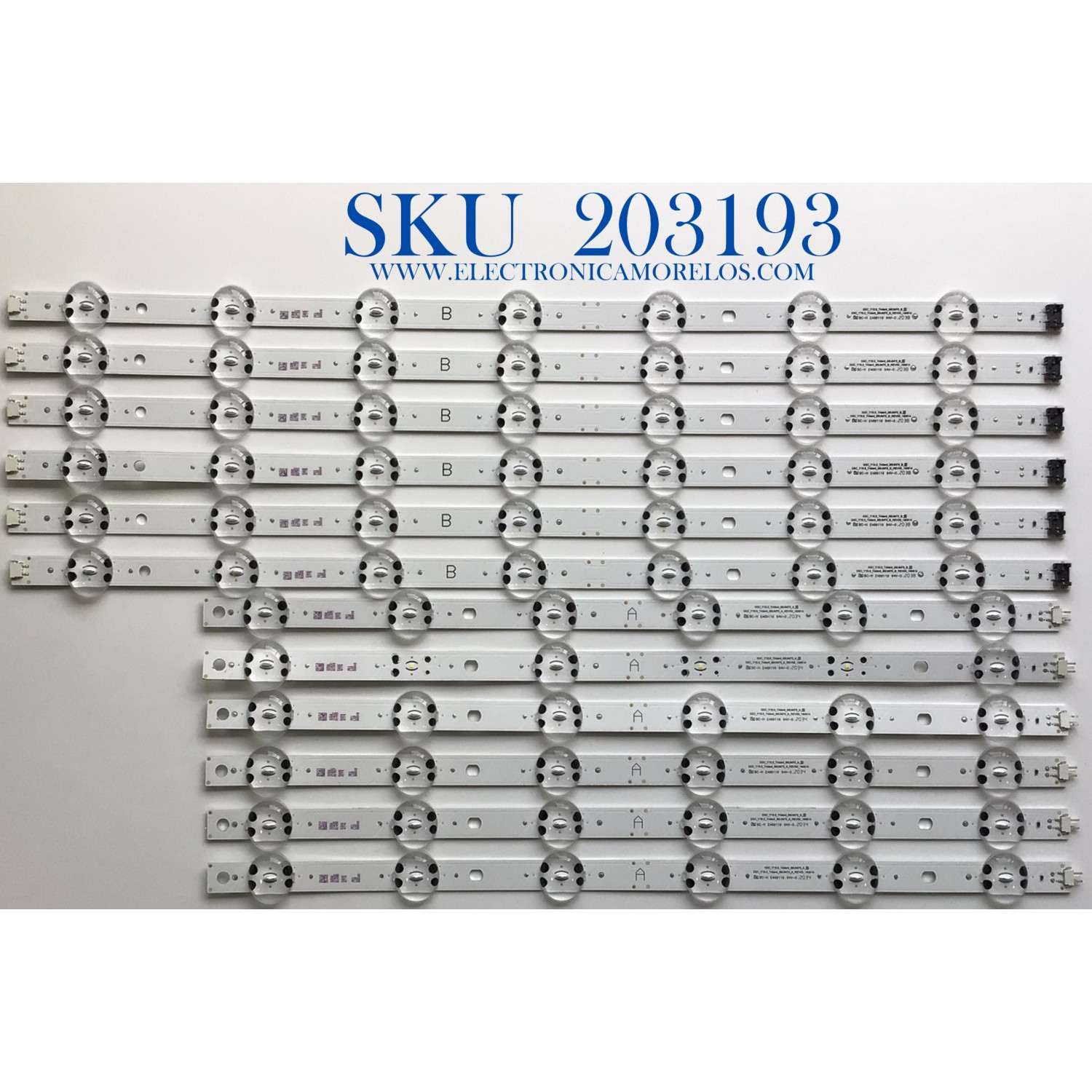 KIT DE LED'S PARA TV LG (12 PIEZAS) / EAV64774901 / EAV64775001 / SSC_Y19.5_Trident_86UM75_A_S / SSC_Y19.5_Trident_86UM75_A_REV00_190614 / SSC_Y19.5_Trident_86UM75_B_S / SSC_Y19.5_Trident_86UM75_B_REV00_190614 / PANEL NC860DQF / MODELO 86UN8570PUC