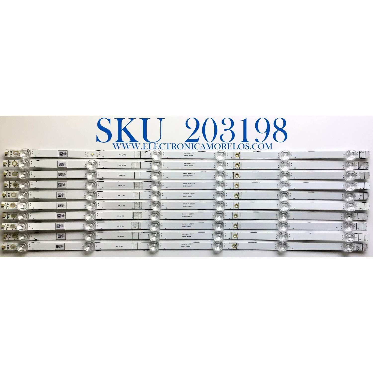 KIT DE LED'S PARA TV HISENSE (10 PIEZAS) / NUMERO DE PARTE LB6507M / 20190419 / 20190419 (V2) / E473485 / PANEL'S HD650V1U72-T0L1\S0\GM\ROH / HD650S1U72-K1\CKD3A\ROH / HD650V1U72-T0L1\S0\CKD\ROH / MODELOS 65H6570F / 65H6510G