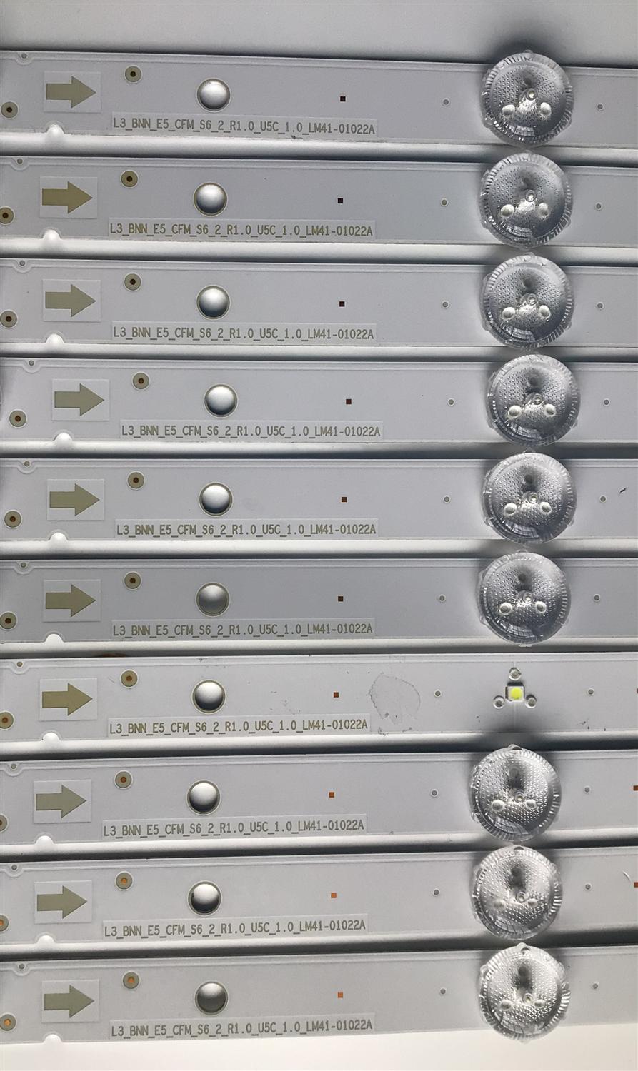 KIT DE LED'S PARA TV SONY (10 PIEZAS) / NUMERO DE PARTE L3_BNN_E5_CFM_S6_2_R1.0_U5C_1.0 / LM41-01022A / BC-H 94V-0 / U723 Z / PANEL YSAF055CNO01 / MODELO XBR-55X800H / XBR55X800H - Imagen 2