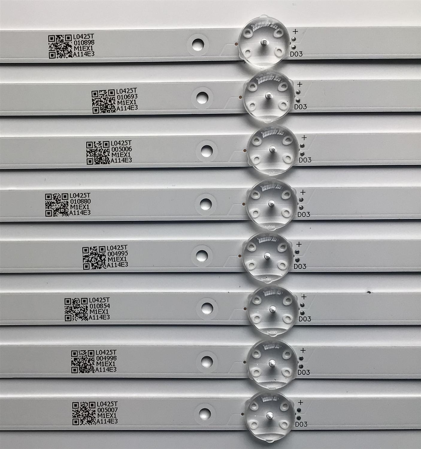 KIT DE LED'S PARA TV TOSHIBA (8 PIEZAS) / NUMERO DE PARTE SVK430AF1_WICOP_REV04_4LED_20190117 / L0425T / M1EX1 / A114E3 / PANEL K430WDRD / MODELO TF-43A810U21 - Imagen 3