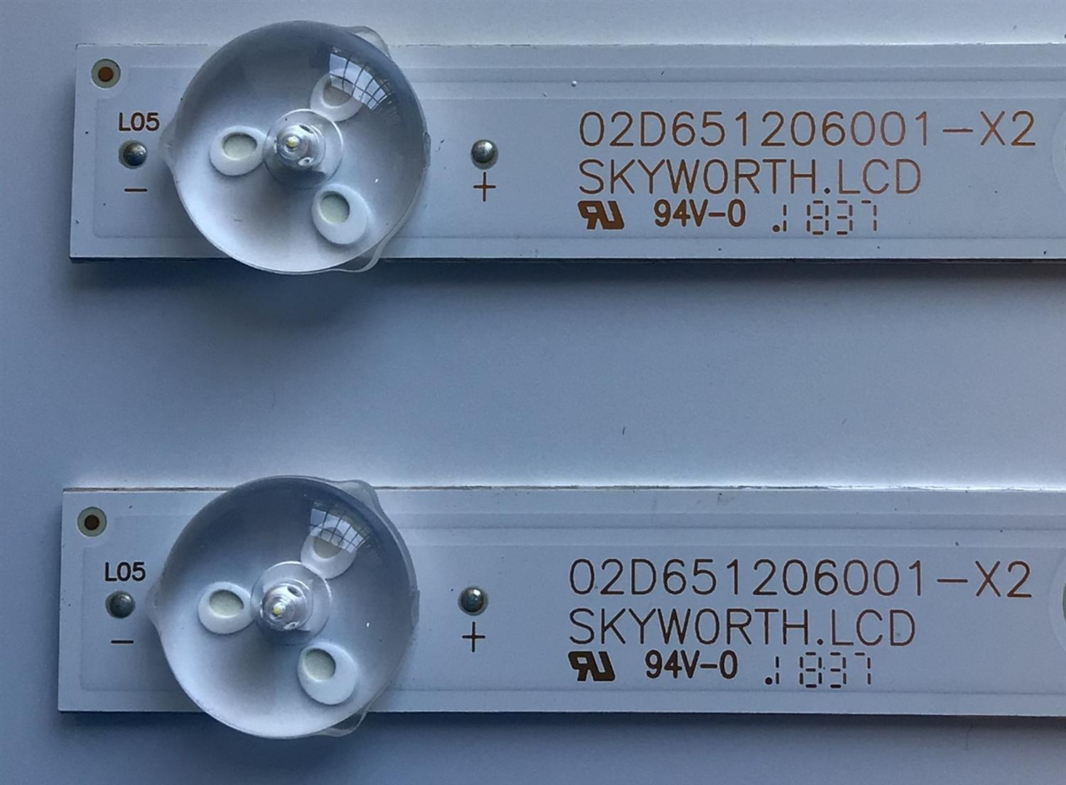 KIT DE LED'S PARA TV ELEMENT (2 PIEZAS) / NUMERO DE PARTE 02D651206001-X2 / 14BHT7F3W47 / A050132GD1000001 / YAL13-00630300-92 / MODELO ELEFW328C  M8P0H - Imagen 3