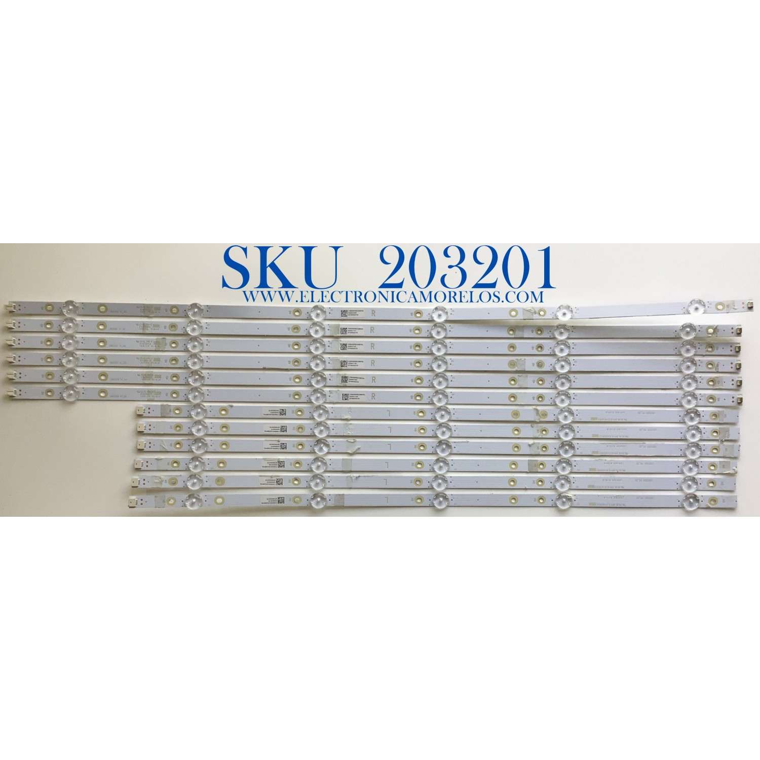 KIT DE LEDS PARA TV INSIGNIA ORIGINAL 12 PIEZAS / NUMERO DE PARTE LB65065 / LB65065 V1_00 / LB65065 V0_00 / 210BZ05DLB33MBP05L / 210BZ06DRB33MBP05L / PANEL TPT650UA-QVN07.U / MODELO NS-65DF710NA21