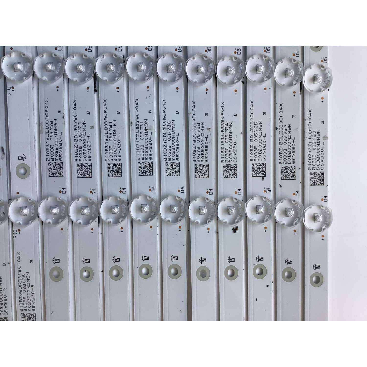 KIT DE LED'S PARA TV VIZIO (20 PIEZAS) / NUMERO DE PARTE NS0317 / LB-GM3030-GJVIZIO6510X18VB20-L-S / LB-GM3030-GJVIZIO6510X18VB20-R-S / 210BZ06DRB339CF04X / 50B2000NDM9N / 65VB20-L / 65VB20-R / PANEL TPT650UA-QVN07.U / MODELO M65Q7-H1 - Imagen 4