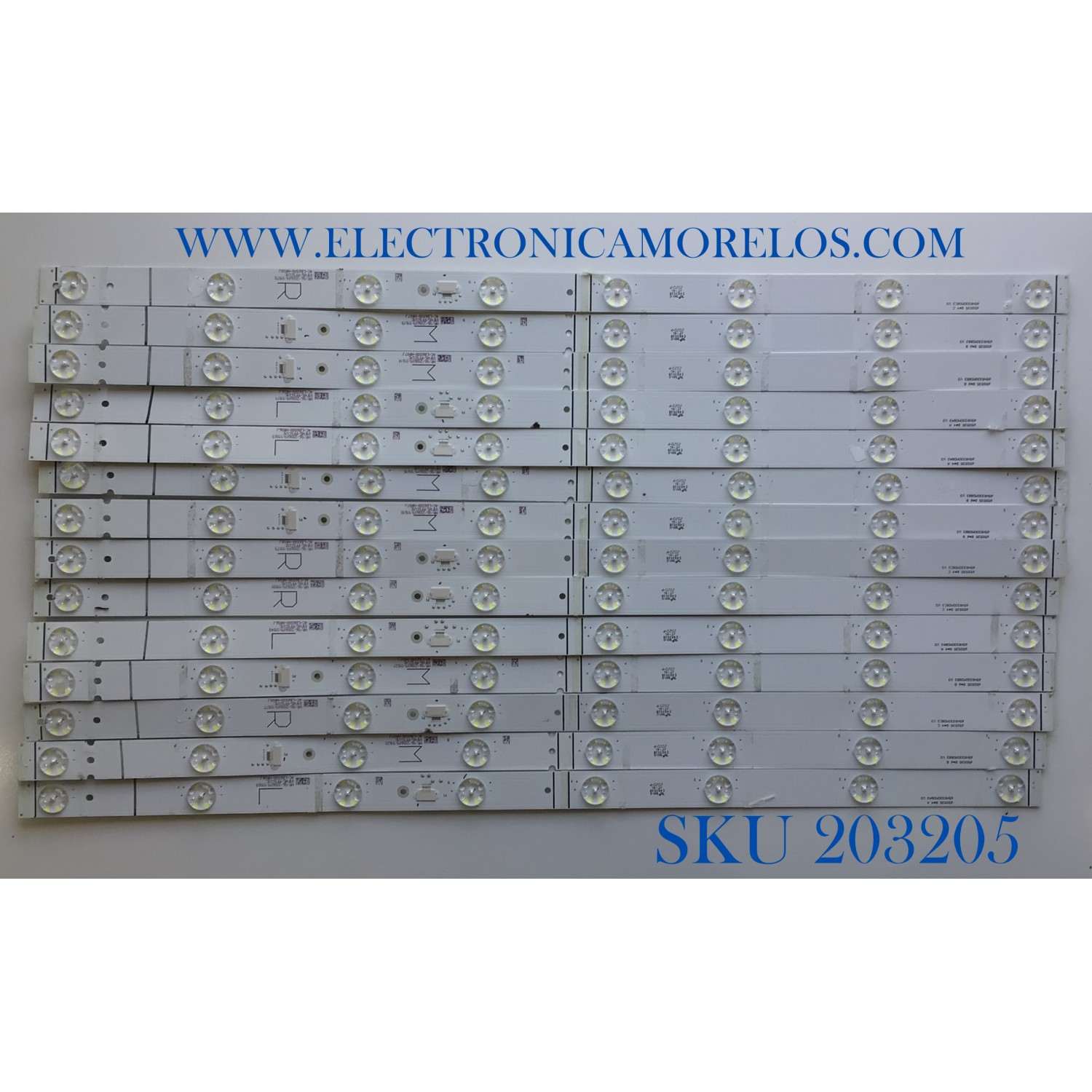 KIT DE LED'S PARA TV TCL (14 PIEZAS) / NUMERO DE PARTE 65HR330M08 / 65HR330M08A3  V3 / 65HR330M08B3  V3 / 65HR330M08C3  V3 / 4C-LB6508-HR / PANEL LVU650NDJL CDW00 V1 / MODELO 65S535