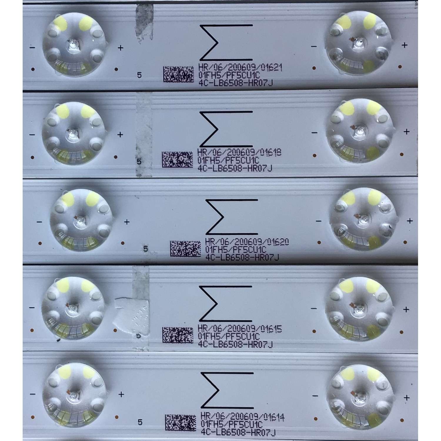KIT DE LED'S PARA TV TCL (14 PIEZAS) / NUMERO DE PARTE 65HR330M08 / 65HR330M08A3  V3 / 65HR330M08B3  V3 / 65HR330M08C3  V3 / 4C-LB6508-HR / PANEL LVU650NDJL CDW00 V1 / MODELO 65S535 - Imagen 3