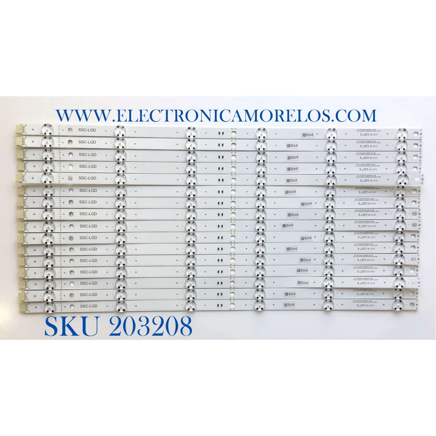 KIT DE LED'S PARA TV LG (16 PIEZAS) / NUMERO DE PARTE EAV64757901 / SSC_Y20_SLIMDRT_55NAN090_LGD_S / SSC_SSC_Y20_SLIMDRT_55NAN090_LGD / REV00_190925 / LGD55049 / SSC_LGD / PANEL HC550DQB_SLCA1 /MODELO 55NAN090UNA.BUSWLJR