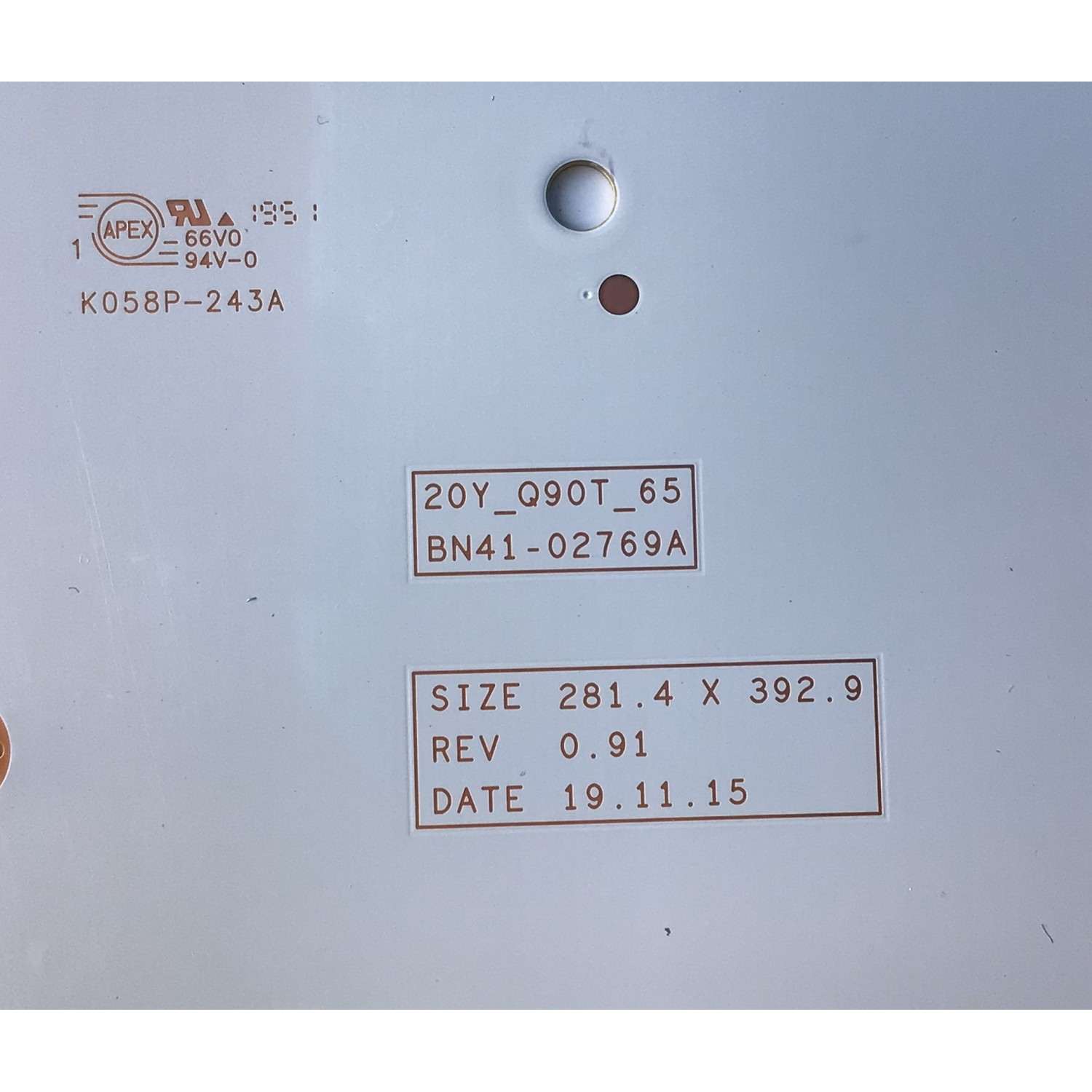 KIT DE LED'S PARA TV SAMSUNG (10 PIEZAS) / NUMEROS DE PARTE BN97-16842A / BN97-18099A / 20200305 / 010216426098 / LS02 SB32B / BN41-02769A / 20Y_Q907_65 / PANEL CY-TT065FLLV5H / MODELO QN65Q90TAFXZA FB03 - Imagen 2