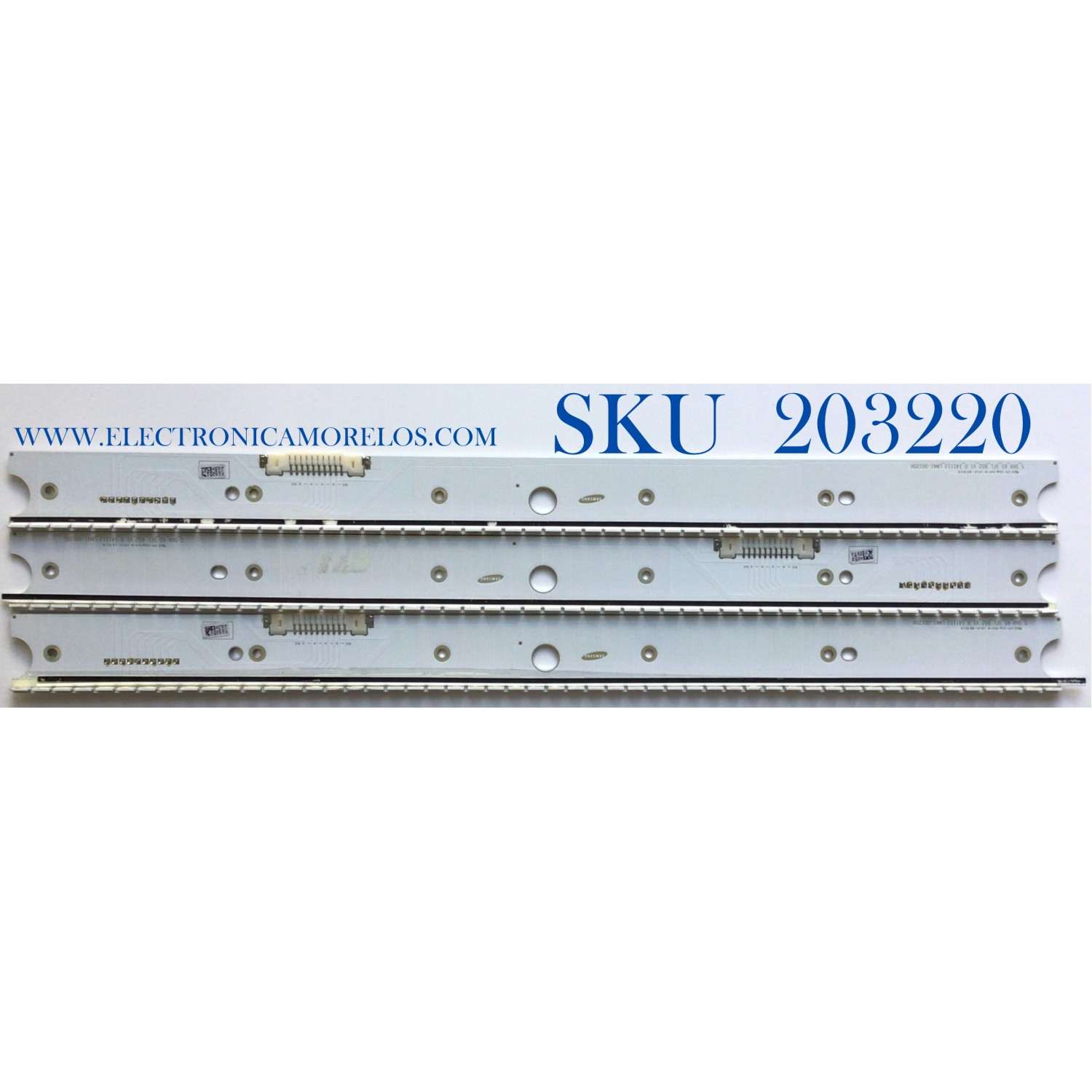 KIT DE LED'S PARA TV ((INCOMPLETO SOLO 3 PIEZAS)) SAMSUNG / NUMERO DE PARTE BN96-34776A / BN96-34777A / S_5N9_65_SFL_A52_V1.1_151013 / S_5N9_65_SFL_B52_V1.1_141113 / PANEL CY-XJ065FLLV2H / MODELOS UN65JS850DFXZA / UN65JS8500F / UN65JS9000F / UN65JS8500F