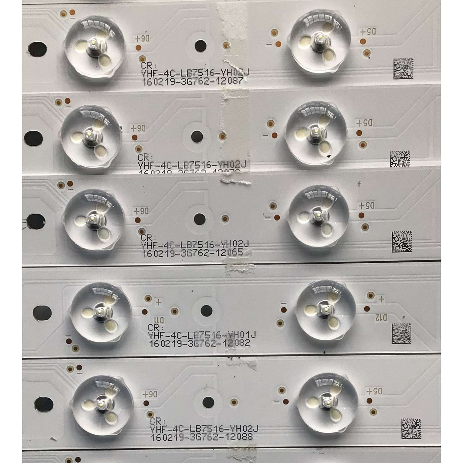 KIT DE LED'S PARA TV TCL (20 PIEZAS) / NUMERO DE PARTE TCL-75R6_LD_L-3030-LX20180911 / YHF-4C-LB7516-YH02J / TCL-75R6_LD_L-3030-LX20180911 VER.3 / PANEL LVU750NDBL / MODELO 75R615 - Imagen 5