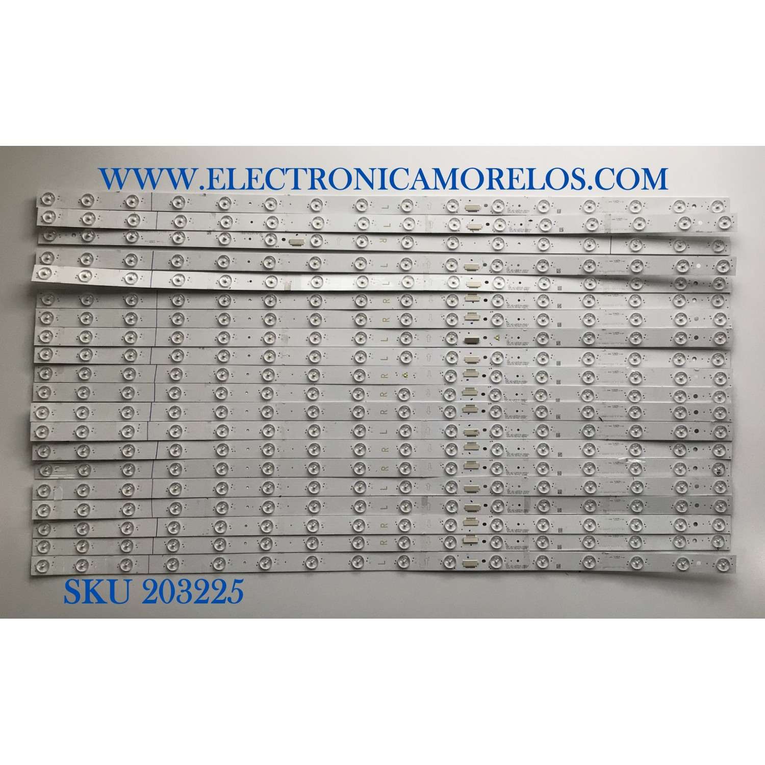 KIT DE LED'S PARA TV TCL (20 PIEZAS) / NUMERO DE PARTE TCL-75R6_LD_L-3030-LX20180911 / YHF-4C-LB7516-YH02J / TCL-75R6_LD_L-3030-LX20180911 VER.3 / PANEL LVU750NDBL / MODELO 75R615