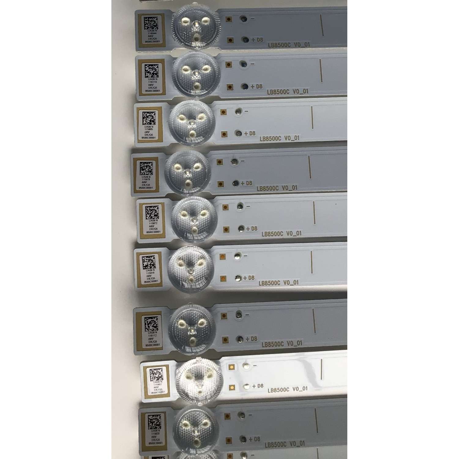 KIT DE LED'S PARA TV SONY (20 PIEZAS) / NUMERO DE PARTE LB8500C / LB8500C V0_01 / 8500C00001 / PANEL YDAF085DNU01 / MODELO XBR-85X900H / XBR85X900H - Imagen 2
