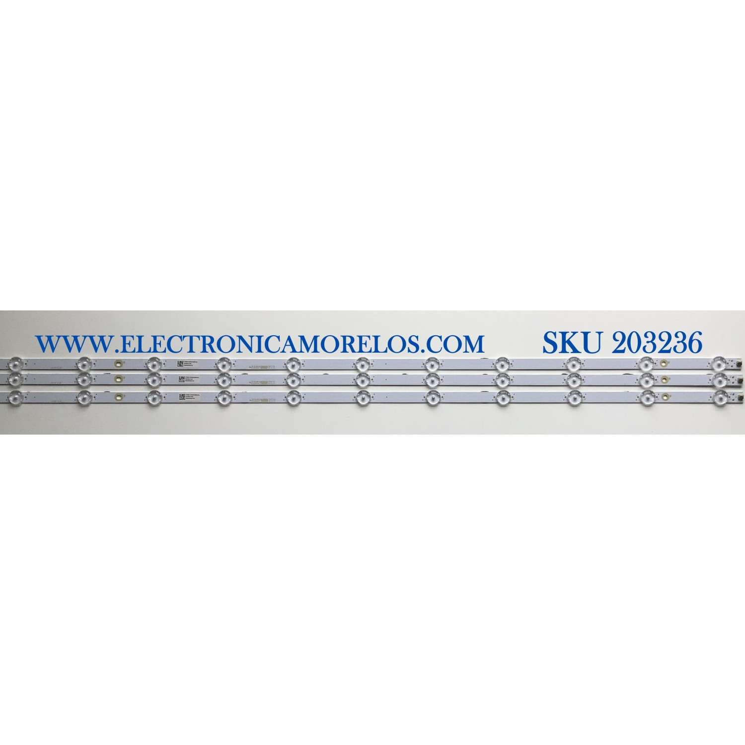 KIT DE LED'S PARA TV VIZIO (3 PIEZAS) / NUMERO DE PARTE LB4310E / LB4310E V0_00 / 210BZ11D0B33MBH0AL / 3B68600000YM / PANEL TPT430B5 / TPT430WR-QVN03.U / DISPLAY T430QVN03.8 / MODELOS V435-H11 / V435-H11 LTM5ZGLW / V435-J01 / V435-J01 LTPWE6WZ
