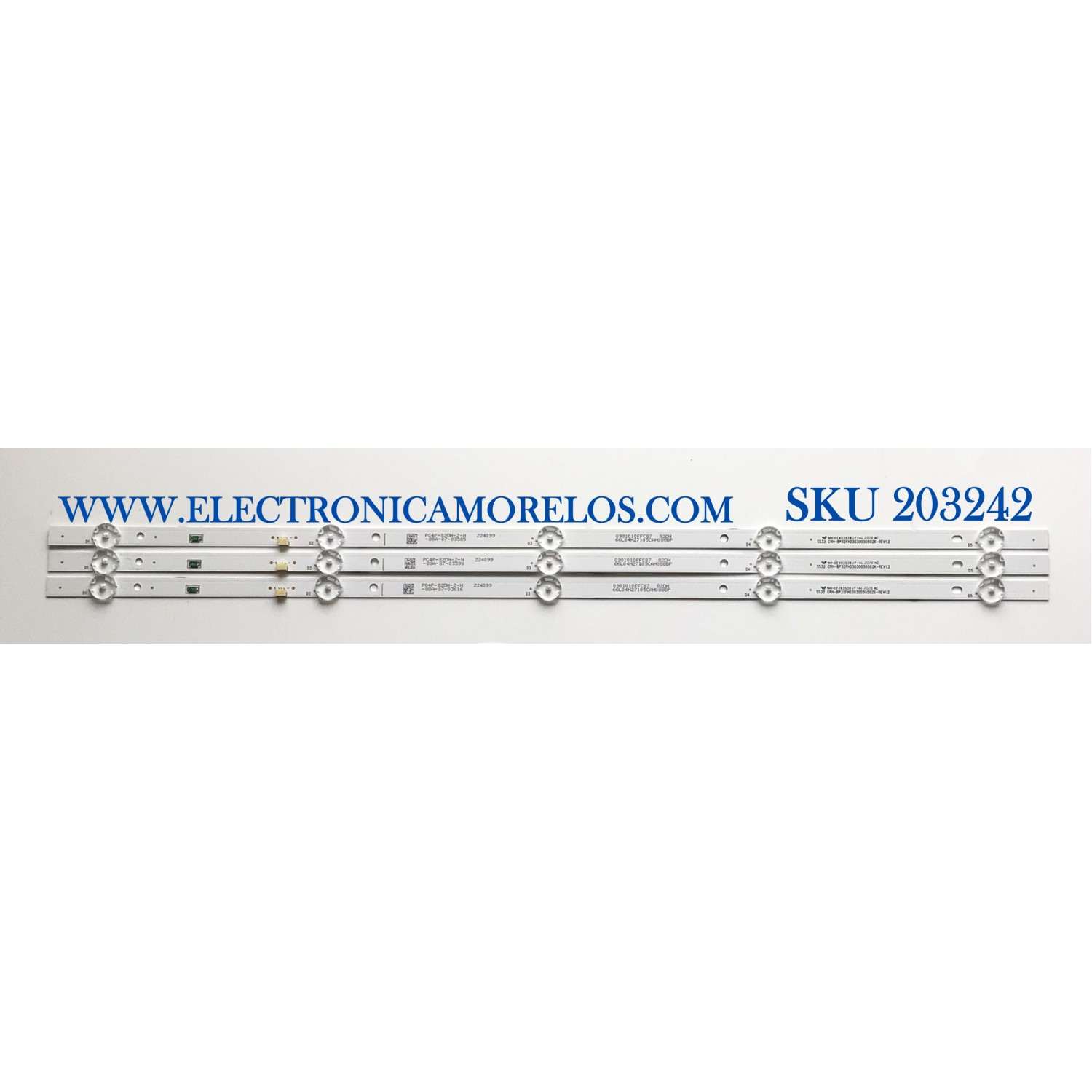 KIT DE LED'S PARA TV SAMSUNG (3 PIEZAS) / NUMERO DE PARTE BP32FHD3030030502K / CRH-BP32FHD3030030502K-REV1.2 / 0981010FFC87 / PANEL T320HVN05.4 / MODELO UN32N5300AFXZA / UN32N5300AFXZA VD04