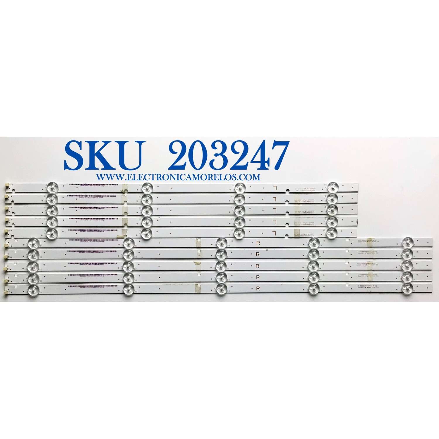 KIT DE LED'S PARA TV VIZIO (10 PIEZAS) / NUMERO DE PARTE I-5500WS80091 / I-5500WS80091-R-V2 / I-5500WS80091-L-V2 / PANEL LSC550FFN11 / MODELOS D55-F2 / D55-F2 LWZQWXKU