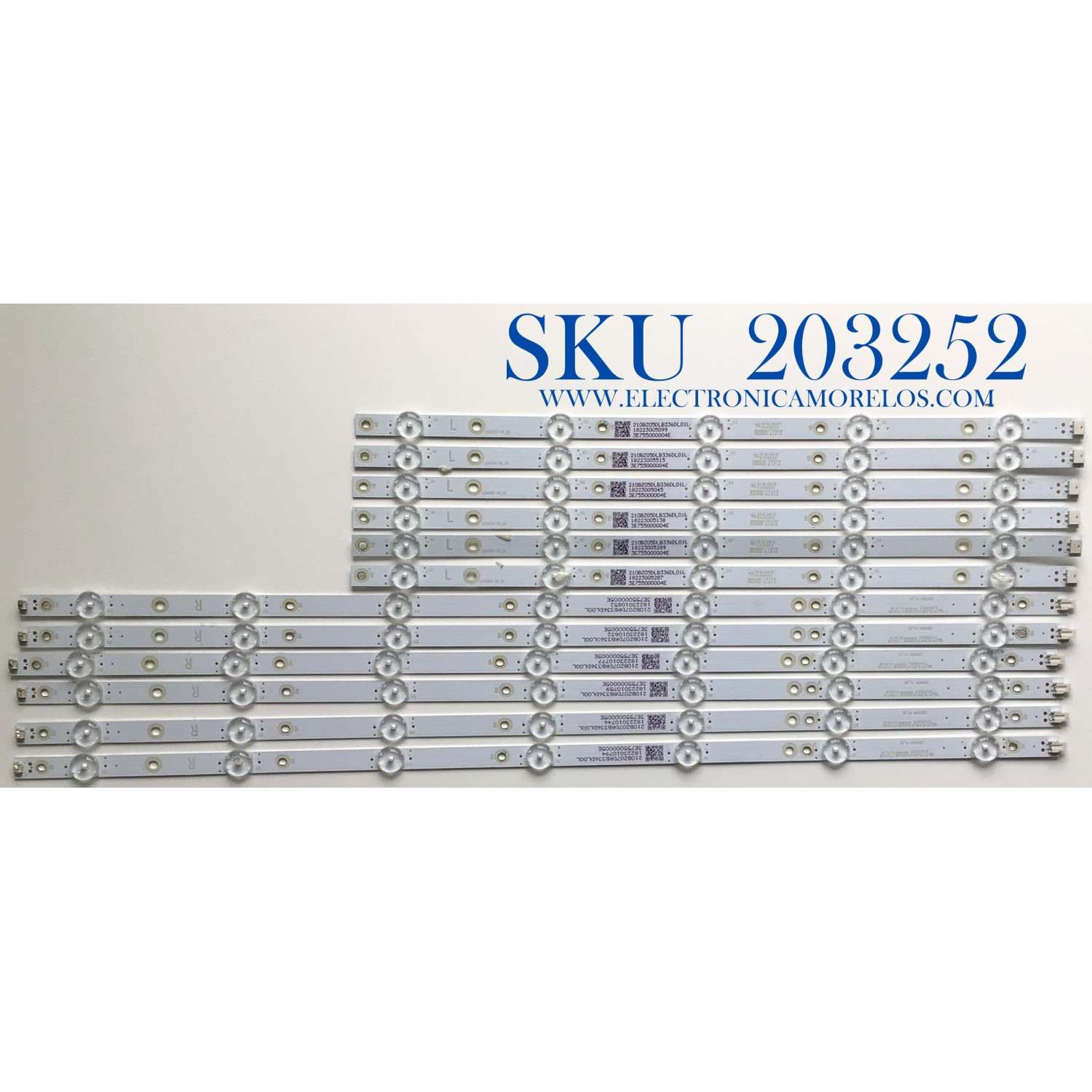 KIT DE LED'S PARA TV VIZIO (12 PIEZAS) / NUMERO DE PARTE LB50094 / LB50094 V0_02 / LB50094 V1_02 / 17563B / 17562B / PANEL TPT500J1-HVN07.U / MODELO D50F-F1