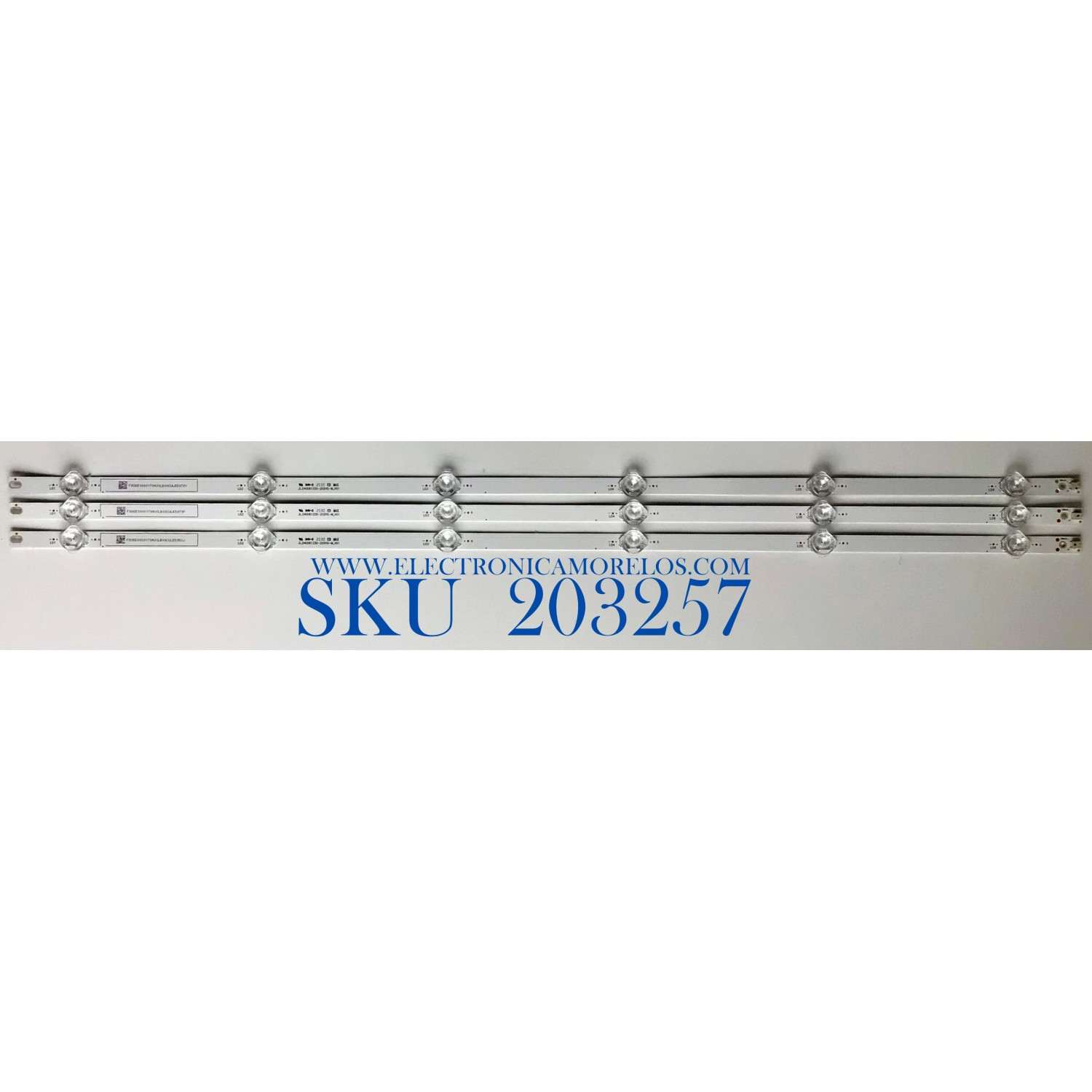 KIT DE LED'S PARA TV VIZIO (3 PIEZAS) / NUMERO DE PARTE JL.D40061330-202HS-M / JL.D40061330-202HS-M_V01 / 6C01B001L6200 / PANEL V400DJ2-D03 / MODELO V405-H19