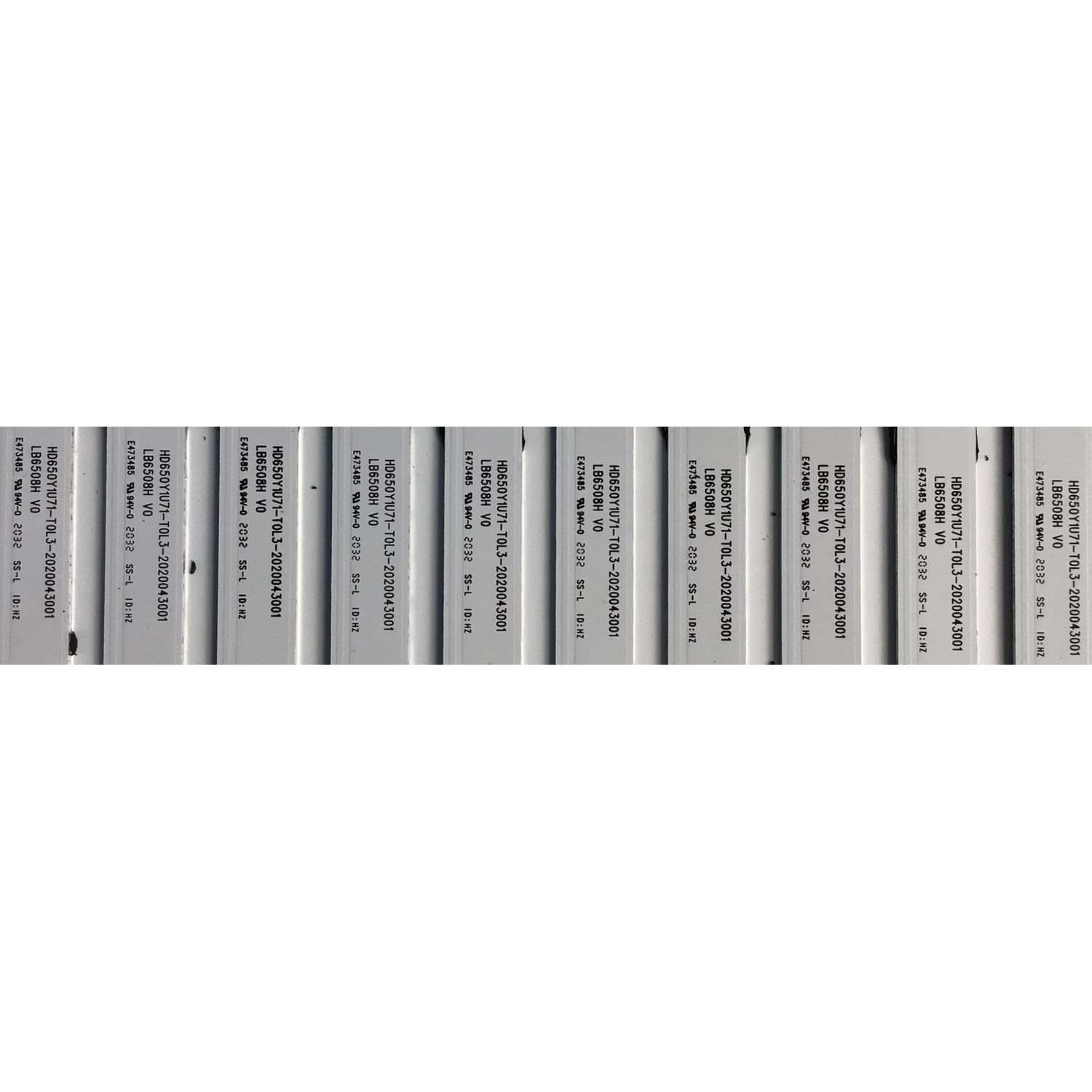 KIT DE LEDS PARA TV HISENSE ORIGINAL 10 PIEZAS / NUMERO DE PARTE LB6508H / LB6508H V0 / HD650Y1U71-T0L3-2020043001 / PANEL'S HD650Y1U71-T0L3/S0/GM/ROH / HD650Y1U71-T0L3 / MODELOS 100021261 / 65R6E4 / 65A65H / 65C350KU - Imagen 3