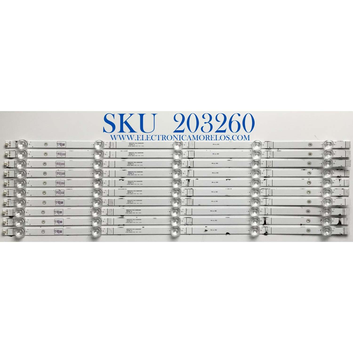 KIT DE LEDS PARA TV HISENSE ORIGINAL 10 PIEZAS / NUMERO DE PARTE LB6508H / LB6508H V0 / HD650Y1U71-T0L3-2020043001 / PANEL'S HD650Y1U71-T0L3/S0/GM/ROH / HD650Y1U71-T0L3 / MODELOS 100021261 / 65R6E4 / 65A65H / 65C350KU