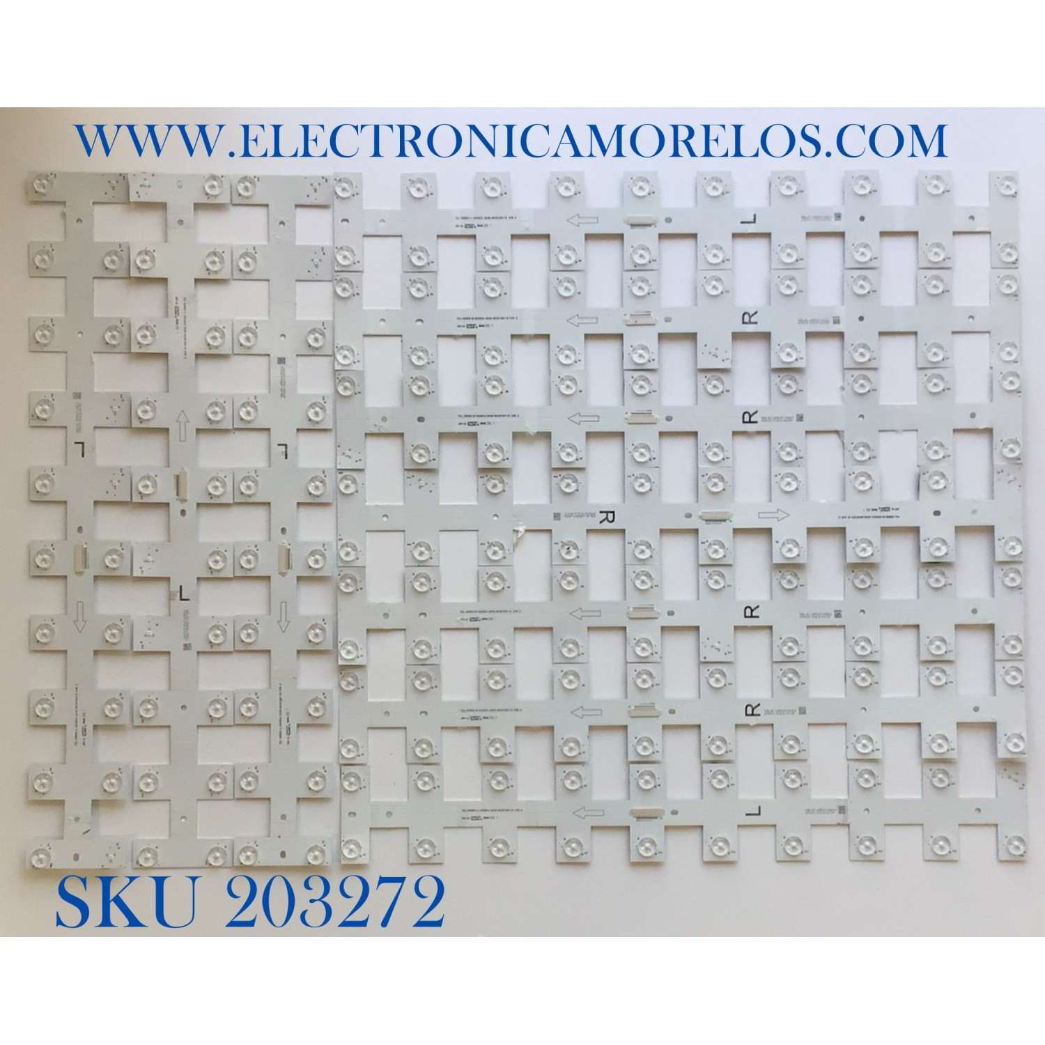 KIT DE LED'S PARA TV TCL (10 PIEZAS) / NUMERO DE PARTE YHA-4C-LB5520-YH  / TCL-55R62-L-5X20EA-3030-NC20190116 EVR.2 / TCL-55R62-R-5X20EA-3030-NC20190116 EVR.2 / YHA-4C-LB5520-YH01J / YHA-4C-LB5520-YH02J / 290520-1L6L0 / PANEL LVU550NDBL / MOFDELO 55R625