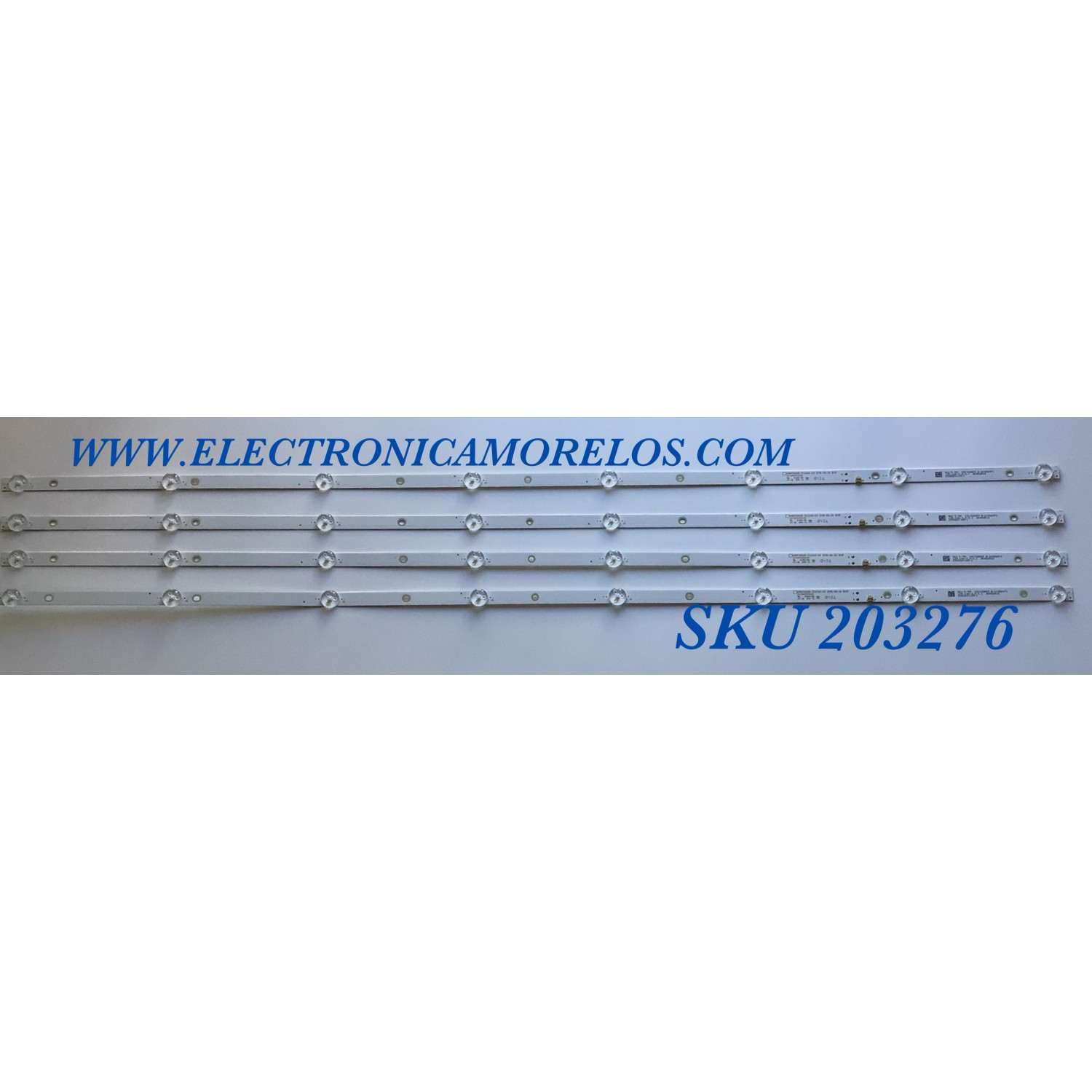 KIT DE LED'S PARA TV ELEMENT (4 PIEZAS) / NUMERO DE PARTE 303AK500040 / AHKK50D08-ZC22AG-03 / 2300001169-1 / AK500M10 / 181102A03 / PANEL T500-TAF-DLED / MODELO E25W5018