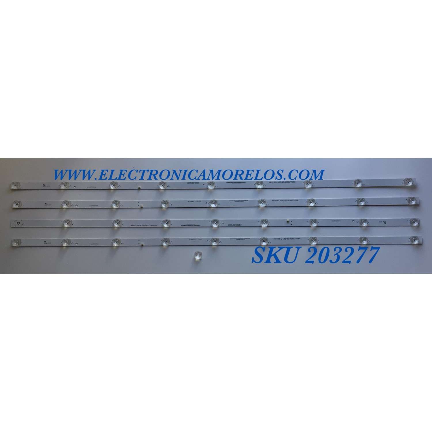 KIT DE LED'S PARA TV ELEMENT (4 PIEZAS) / NUMERO DE PARTE C-CNCF50D938 / 112600122/C003 / M4-M165-J-W50 / 20180309 / 70056 / PANEL V500HJ1-PE8 / T500-TGF-DLED / MODELO E25W5018