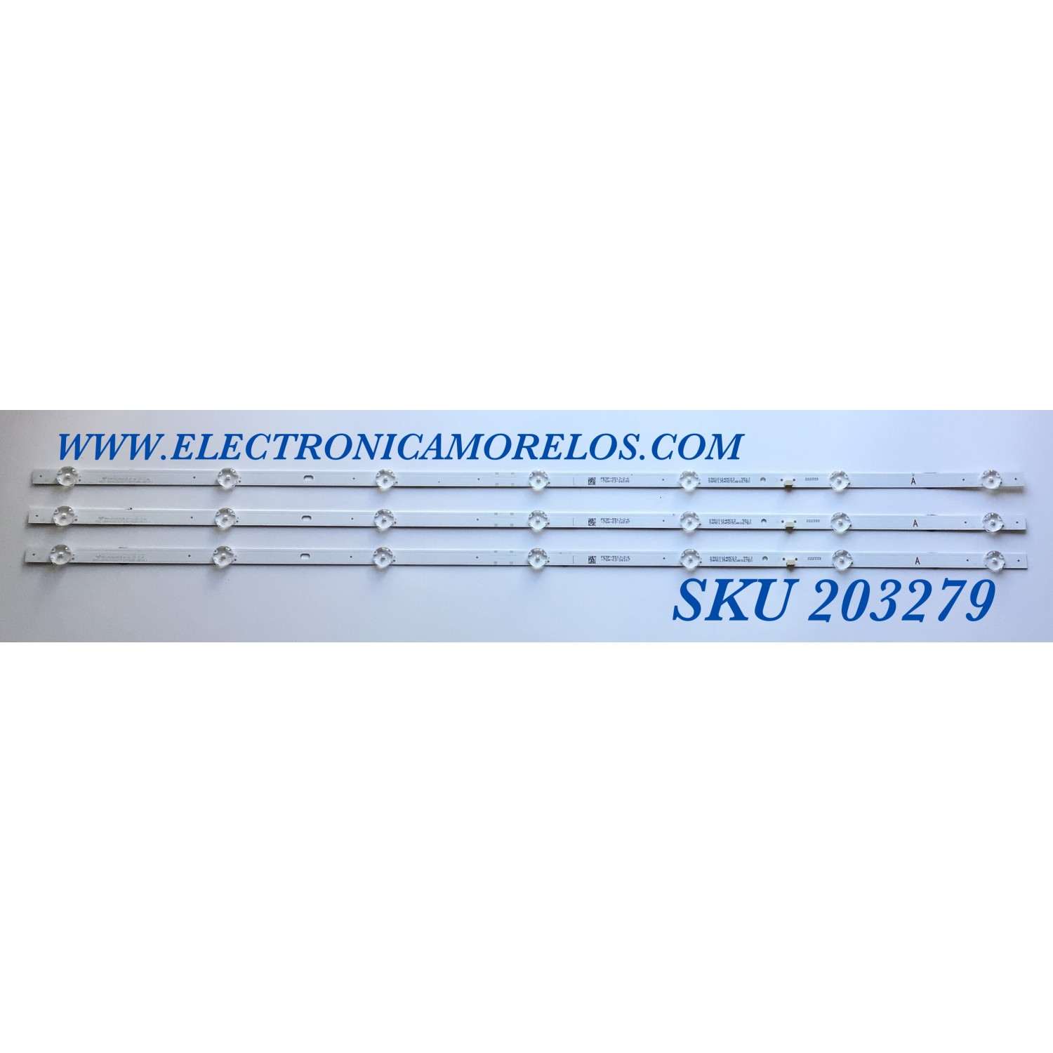 KIT DE LED'S PARA TV INSIGNIA (3 PIEZAS) / NUMERO DE PARTE SSC-BX403030T030799R / SSC-BX403030T030799R-REV1.1 / PE5P-551J-2-K / 09810104MC03 / PANEL V400HJ6-PE1 / MODELO NS-40D510NA21