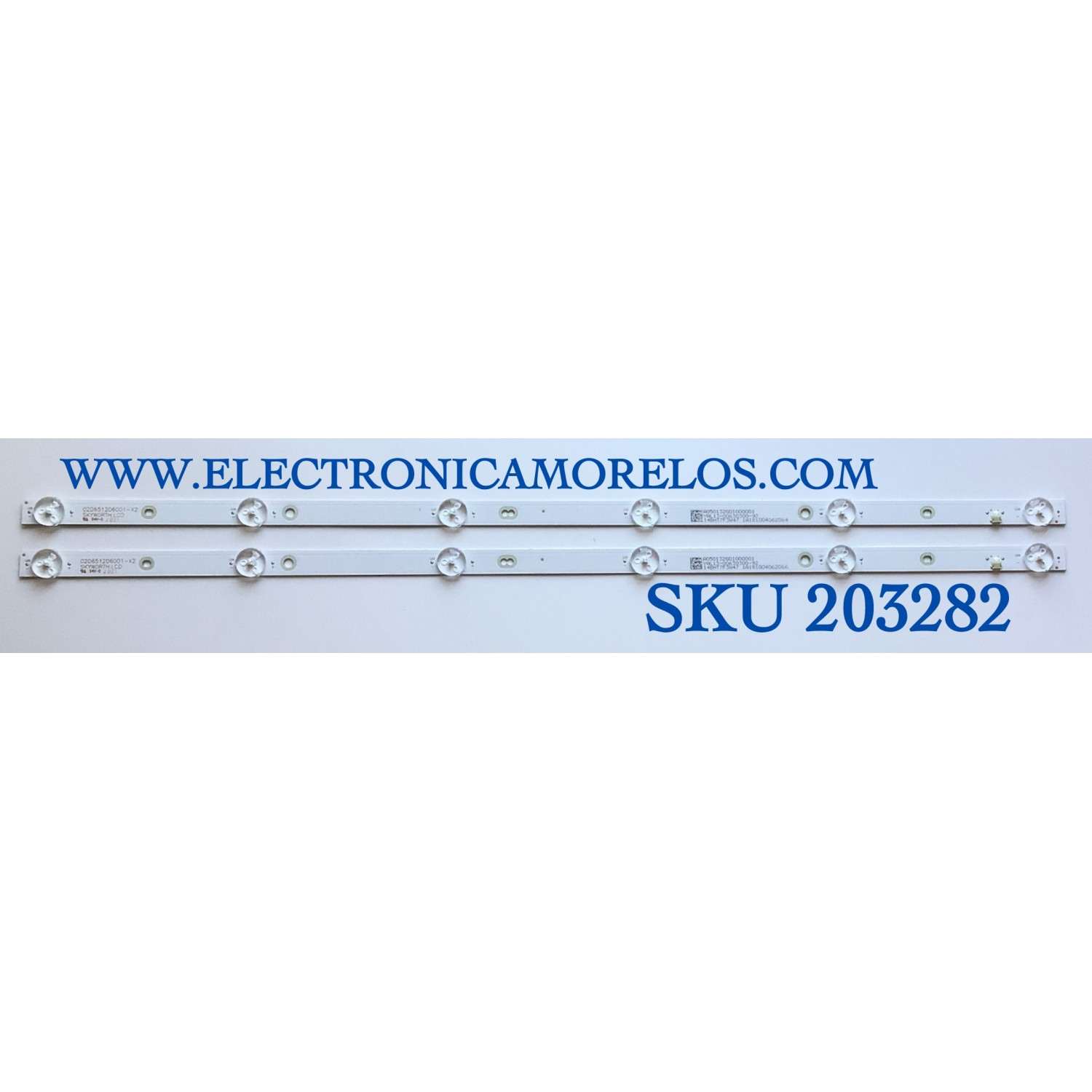KIT DE LED'S PARA TV ELEMENT (2 PIEZAS) / NUMERO DE PARTE 02D651206001-X2 / 14BHT7F3W47 / A050132GD1000001 / YAL13-00630300-92 / MODELO ELEFW328C  M8P0H