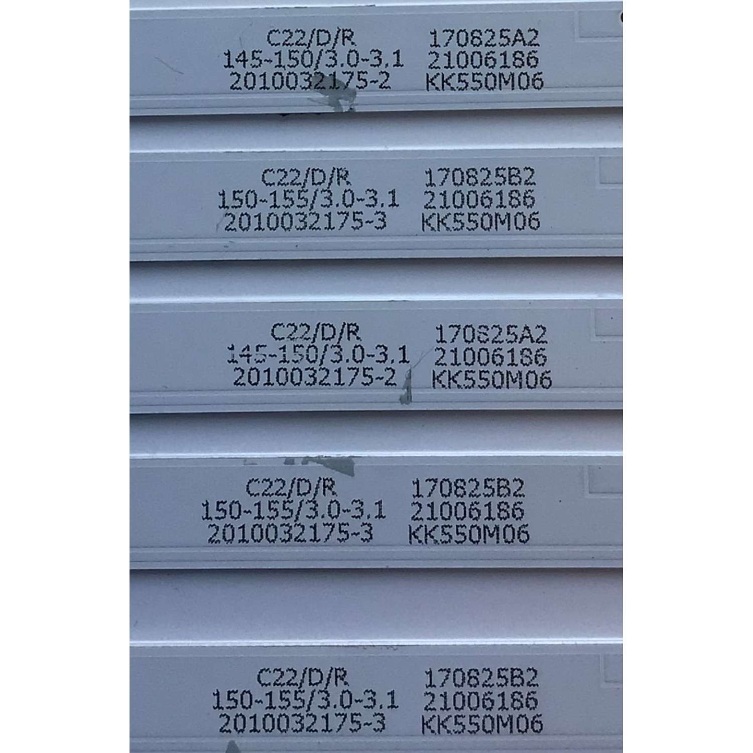 KIT DE LED'S PARA TV ELEMENT (10 PIEZAS) / NUMERO DE PARTE 303KK550040 / KSKK55D05-ZC22AG-04 / KK550M07 / 170830A2 / PANEL'S MD5533YTAF / MD5534YTAF / MD5532YTSF / MD5541YTCF / MD5535YTAF / MD5536YTAF / MODELOS ELEFW5517 / ELEFW5518 - Imagen 2