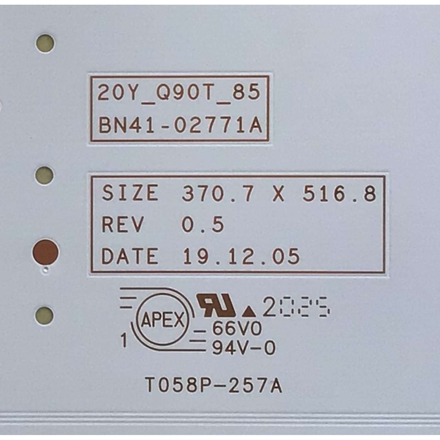 KIT DE LED'S PARA TV SAMSUNG (10 PIEZAS) / NUMERO DE PARTE BN96-50728A / 50728A / BN41-02771A / 20Y_Q90T_85 / TO58P-257A / PANEL CY-TT075FLAV5H / MODELOS QN75Q90TAFXZA / QN75Q90TAFXZA AB02 - Imagen 3